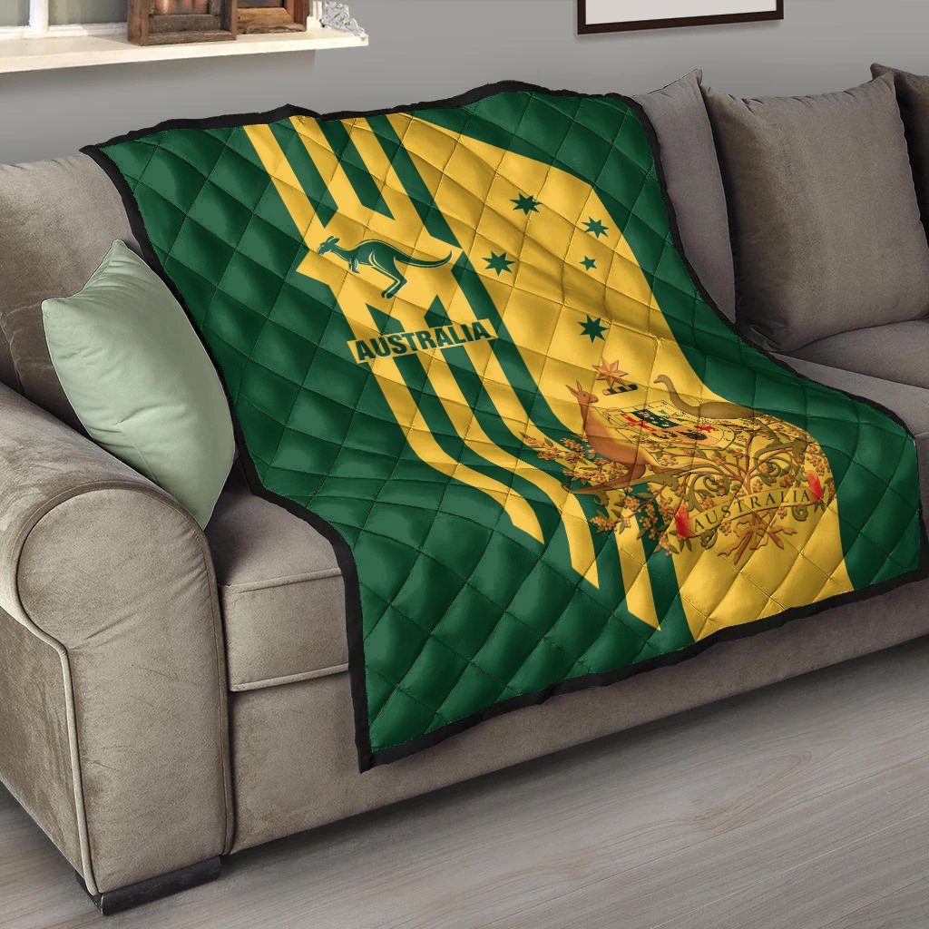 Premium Quilts - Australia Kangaroo Sign National Color - Vibe Hoodie Shop
