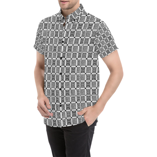 Tapa Moresquares All Over Print Short Sleeve Shirts - Vibe Hoodie Shop