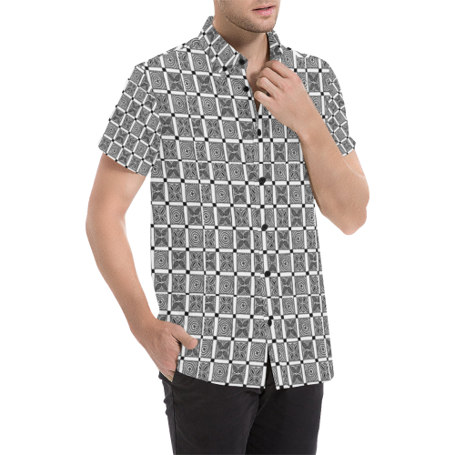 Tapa Moresquares All Over Print Short Sleeve Shirts - Vibe Hoodie Shop