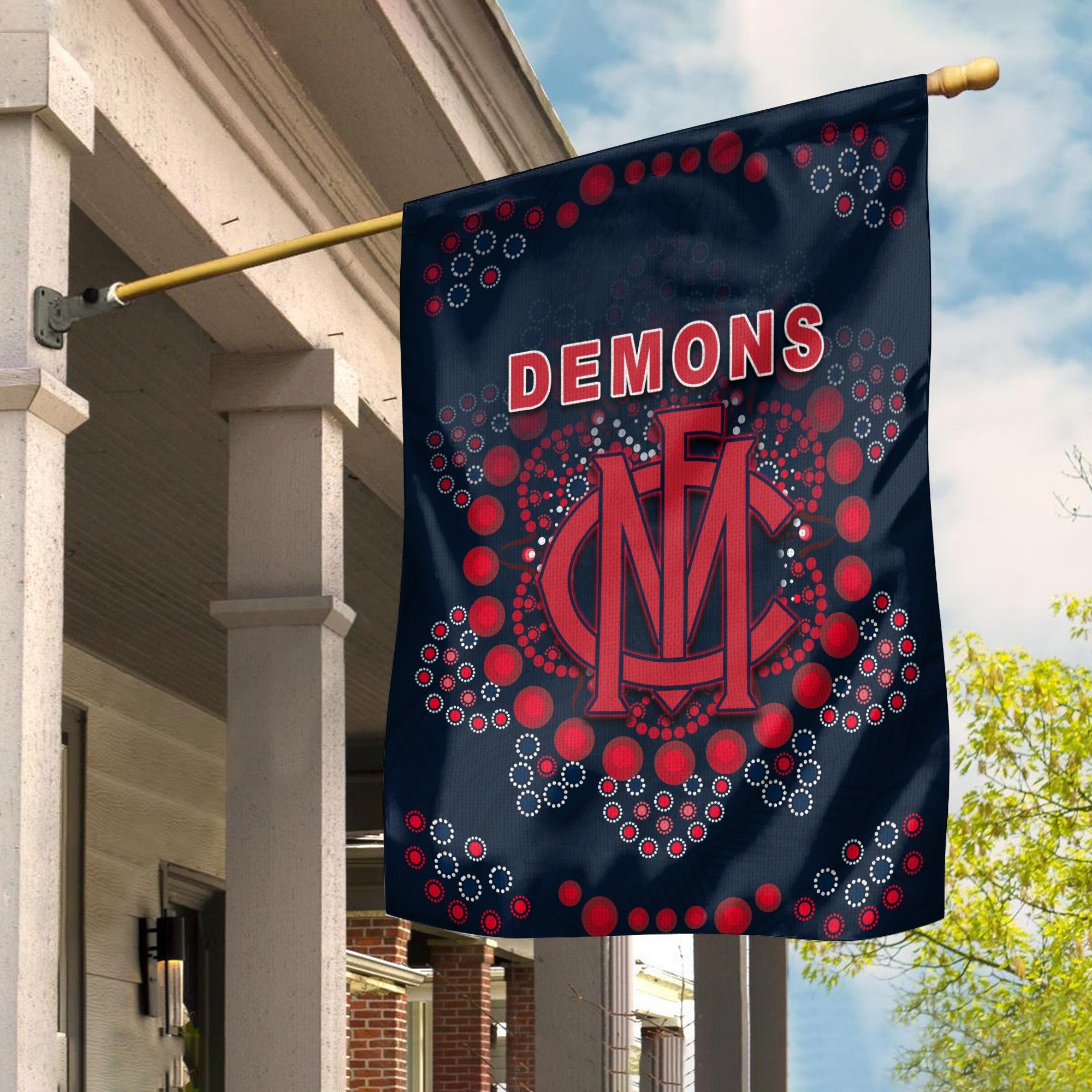 Demons Football Flag Melbourne Indigenous - Vibe Hoodie Shop