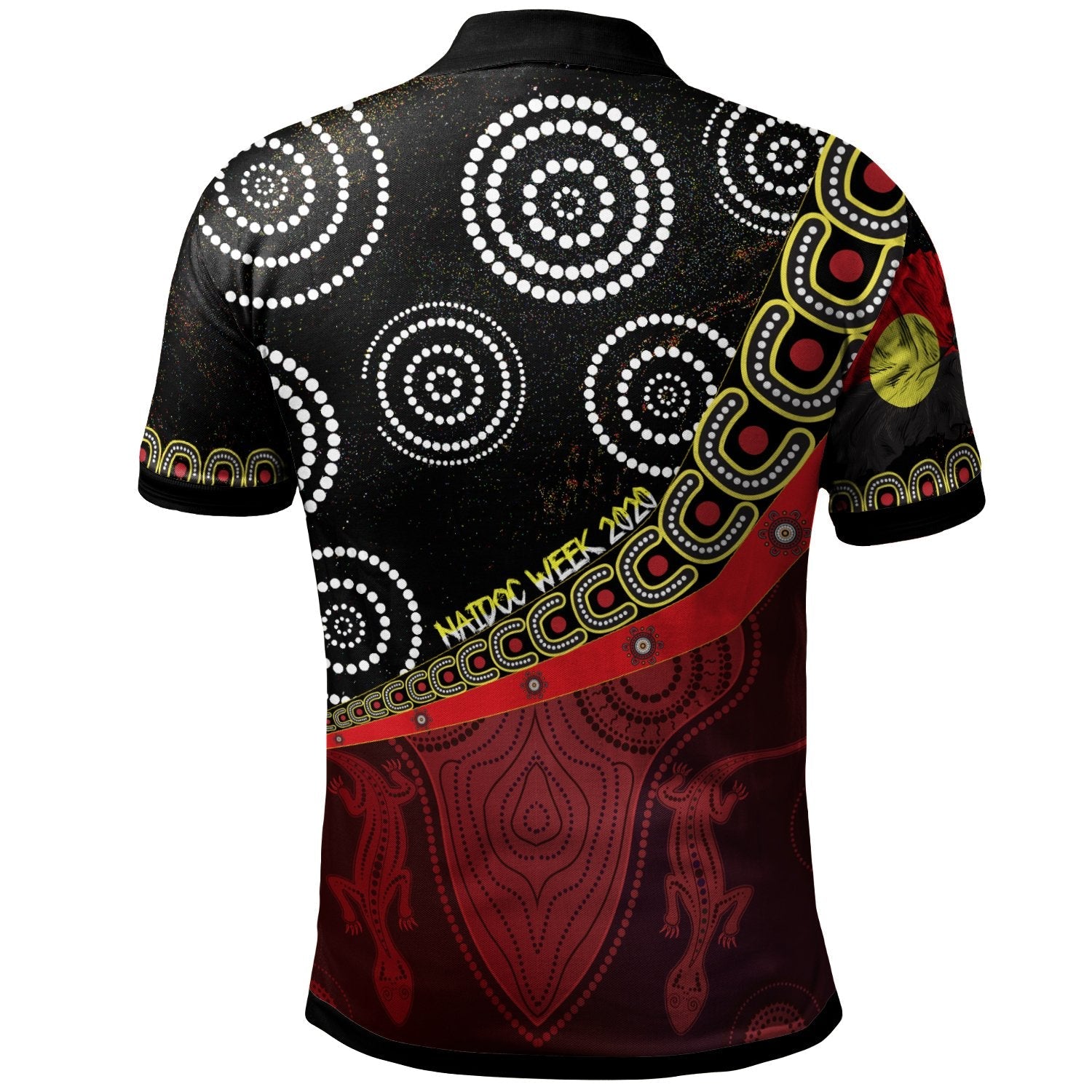 Polo Shirts - Aboriginal Flags and Dot Acrylic Paint Style NAIDOC - Unisex - Vibe Hoodie Shop