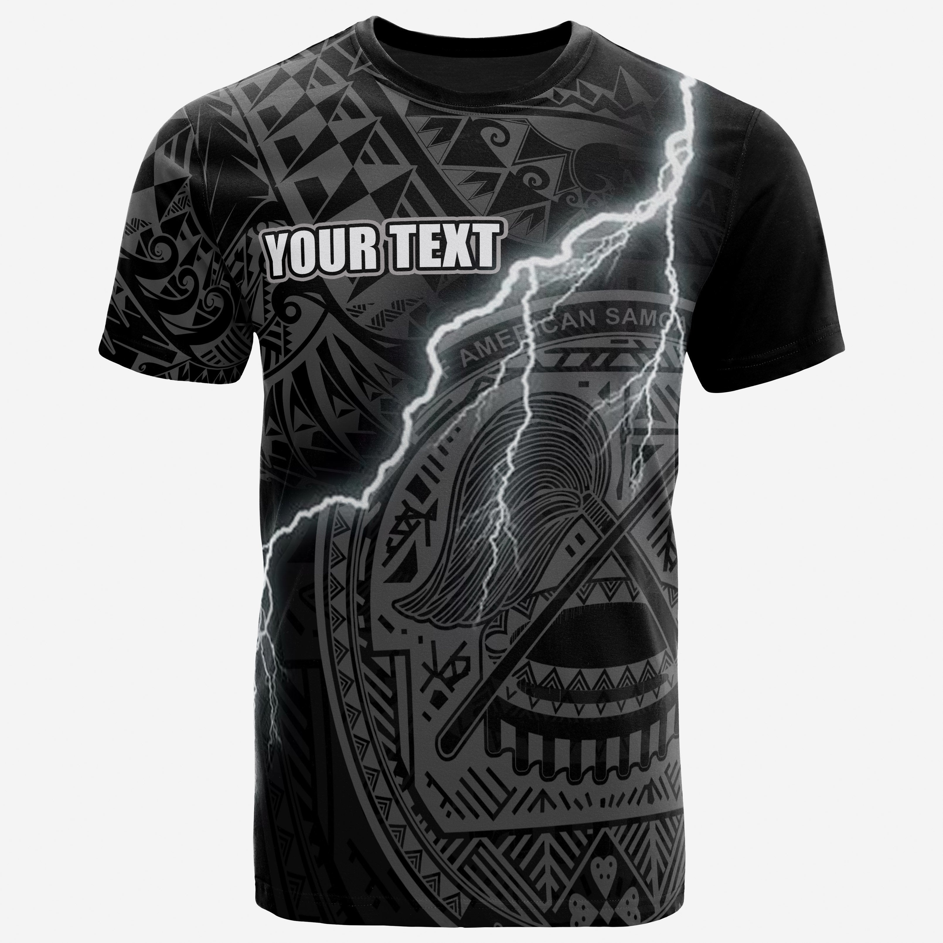 Vibe Hoodie American Samoa Custom Personalised T shirt - American Samoa Coat Of Arms Lighting Thunder - Vibe Hoodie Shop
