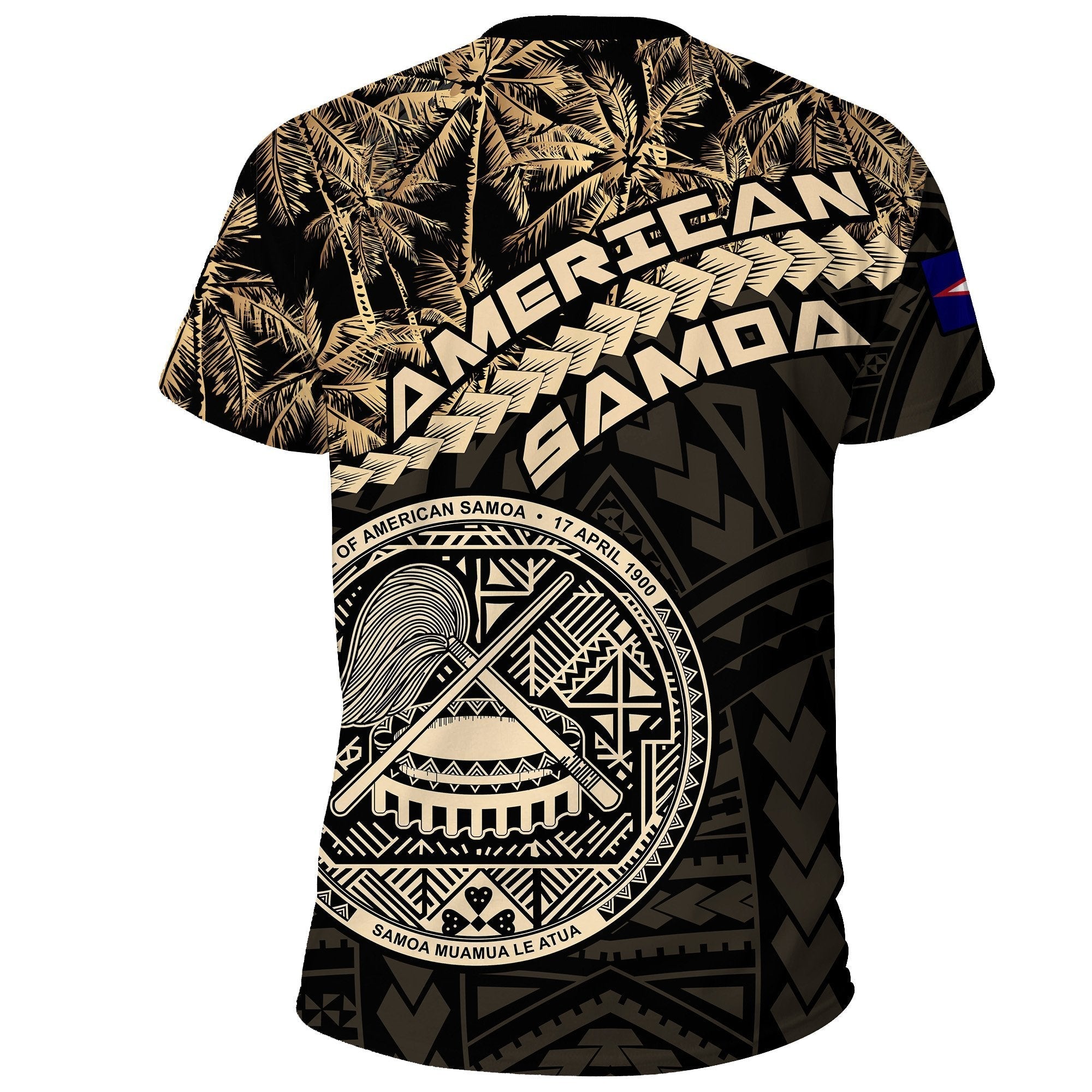 American Samoa T shirt Golden Coconut - Vibe Hoodie Shop