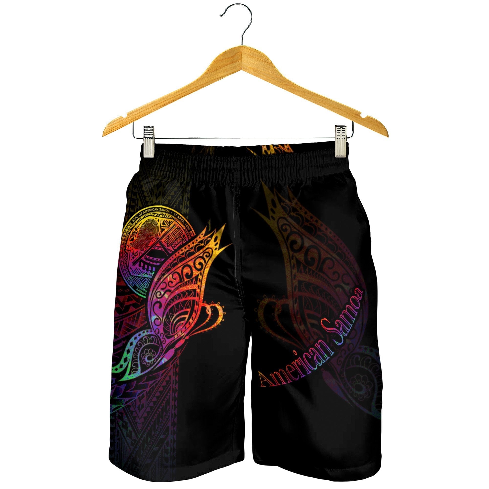 American Samoa Men's Shorts - Butterfly Polynesian Style - Vibe Hoodie Shop