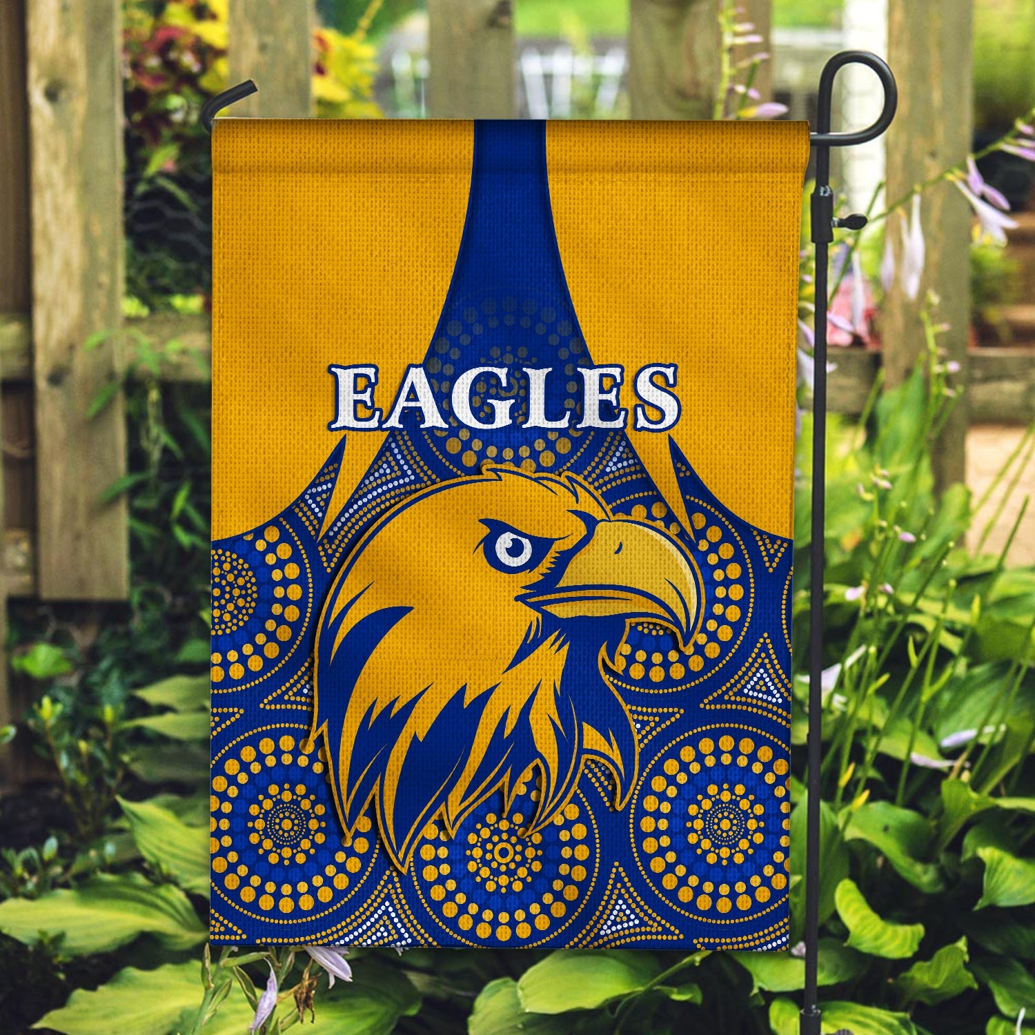 Eagles Indigenous Flag West Coast 2021 Version Gold - Vibe Hoodie Shop