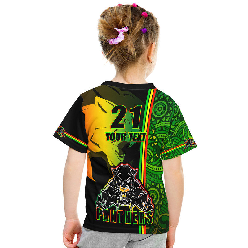 (Custom Personalised) Penrith Panthers T Shirt Angry Panther Indigenous Aboriginal Style LT9 - Vibe Hoodie Shop