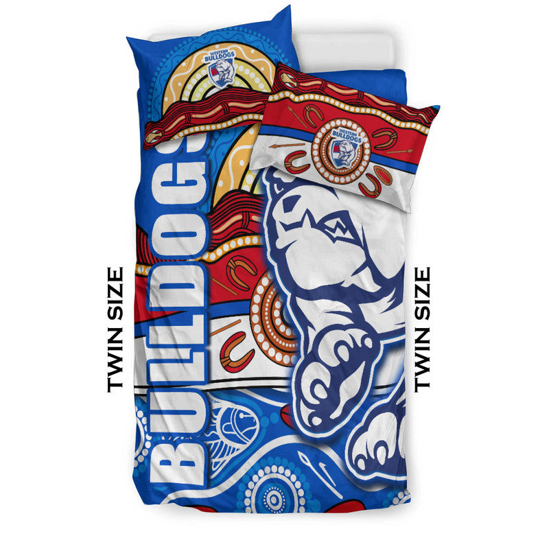 Western Bulldogs Aboriginal Football Bedding Set Dogs Style - Vibe Hoodie Shop