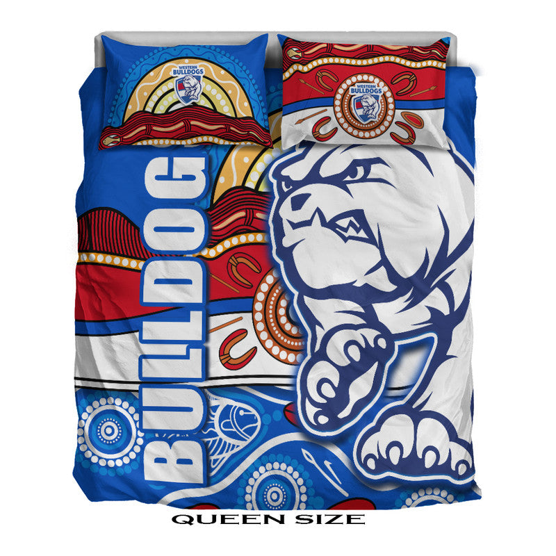 Western Bulldogs Aboriginal Football Bedding Set Dogs Style - Vibe Hoodie Shop