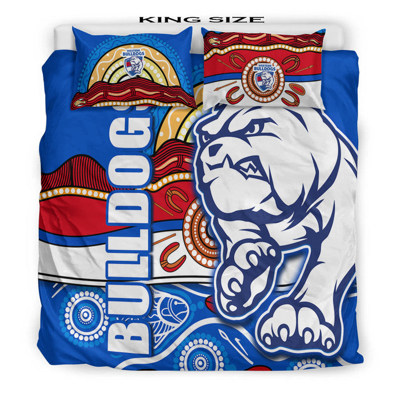 Western Bulldogs Aboriginal Football Bedding Set Dogs Style - Vibe Hoodie Shop