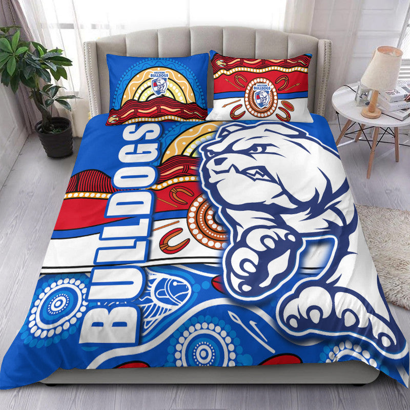 Western Bulldogs Aboriginal Football Bedding Set Dogs Style - Vibe Hoodie Shop