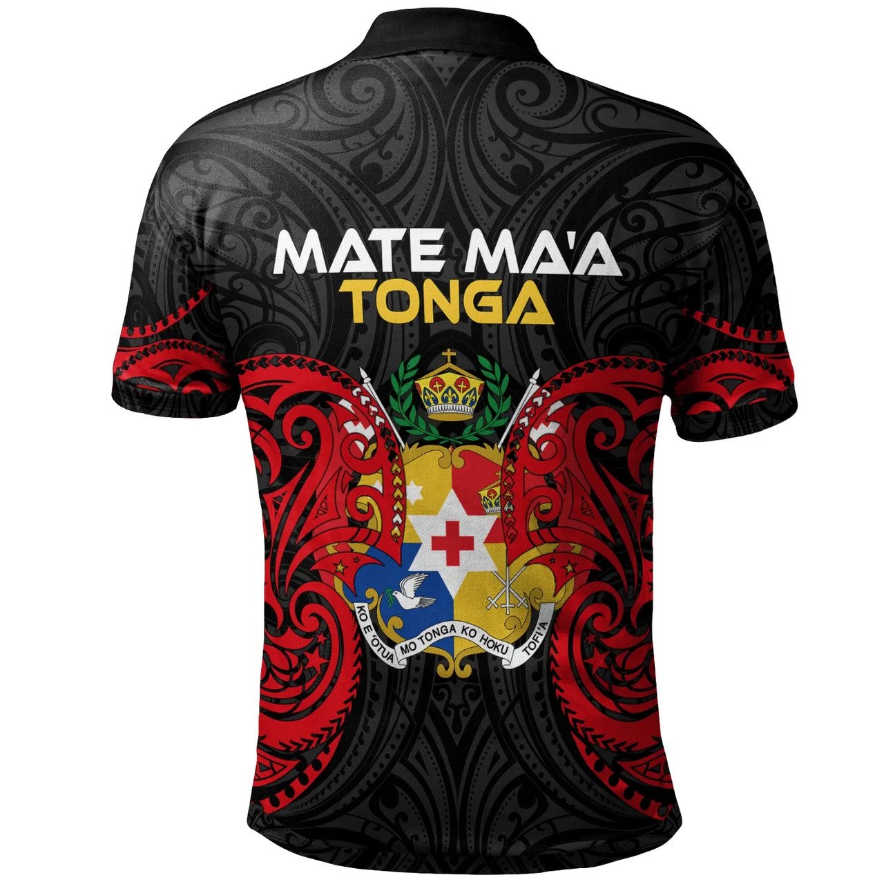 Vibe Hoodie Tonga Polo Shirt - Polynesian Mate Ma'a Tonga Coat Of Arm Spirit - Vibe Hoodie Shop