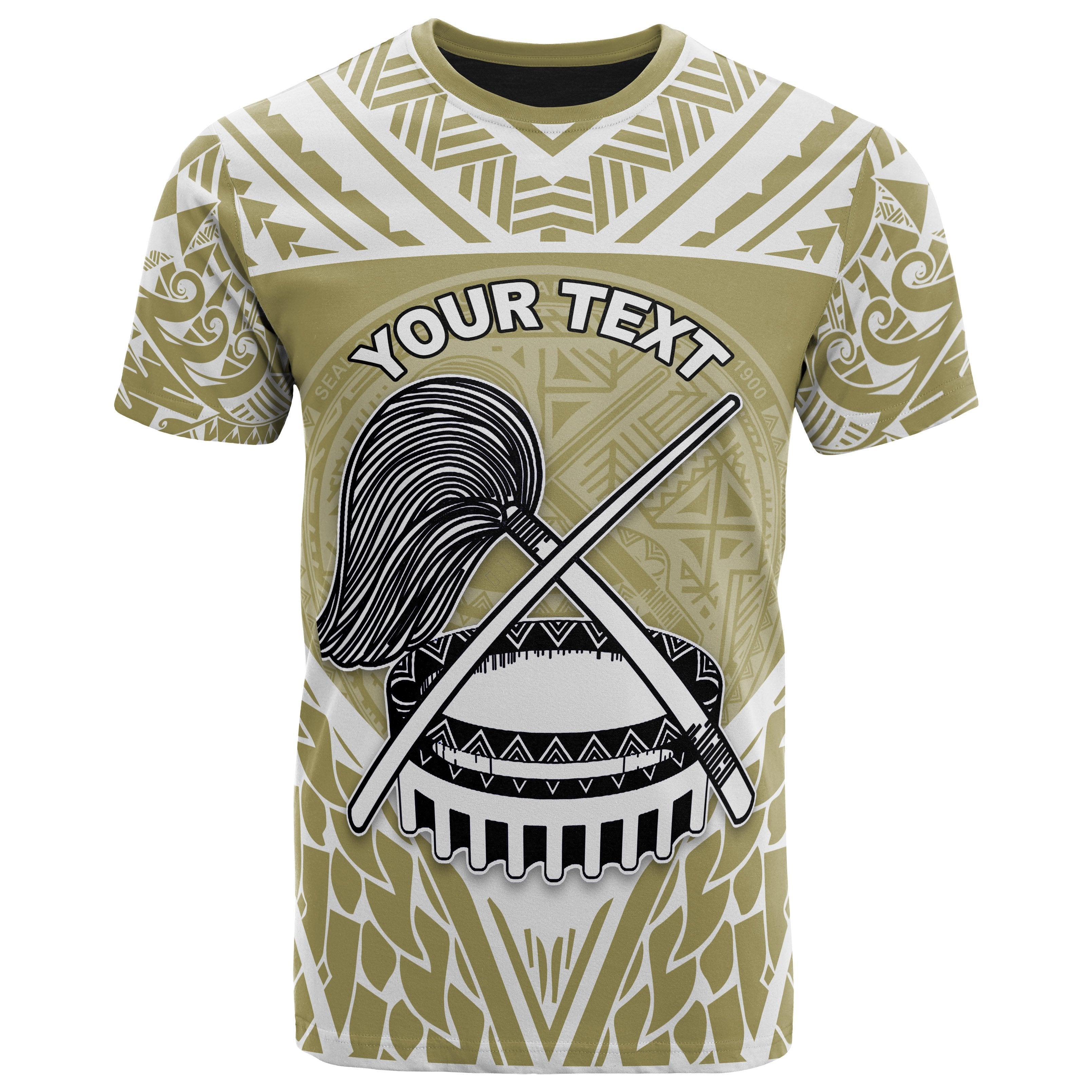 Vibe Hoodie American Samoa T shirt - Unique Eagle Feather Texture Yellow - Vibe Hoodie Shop