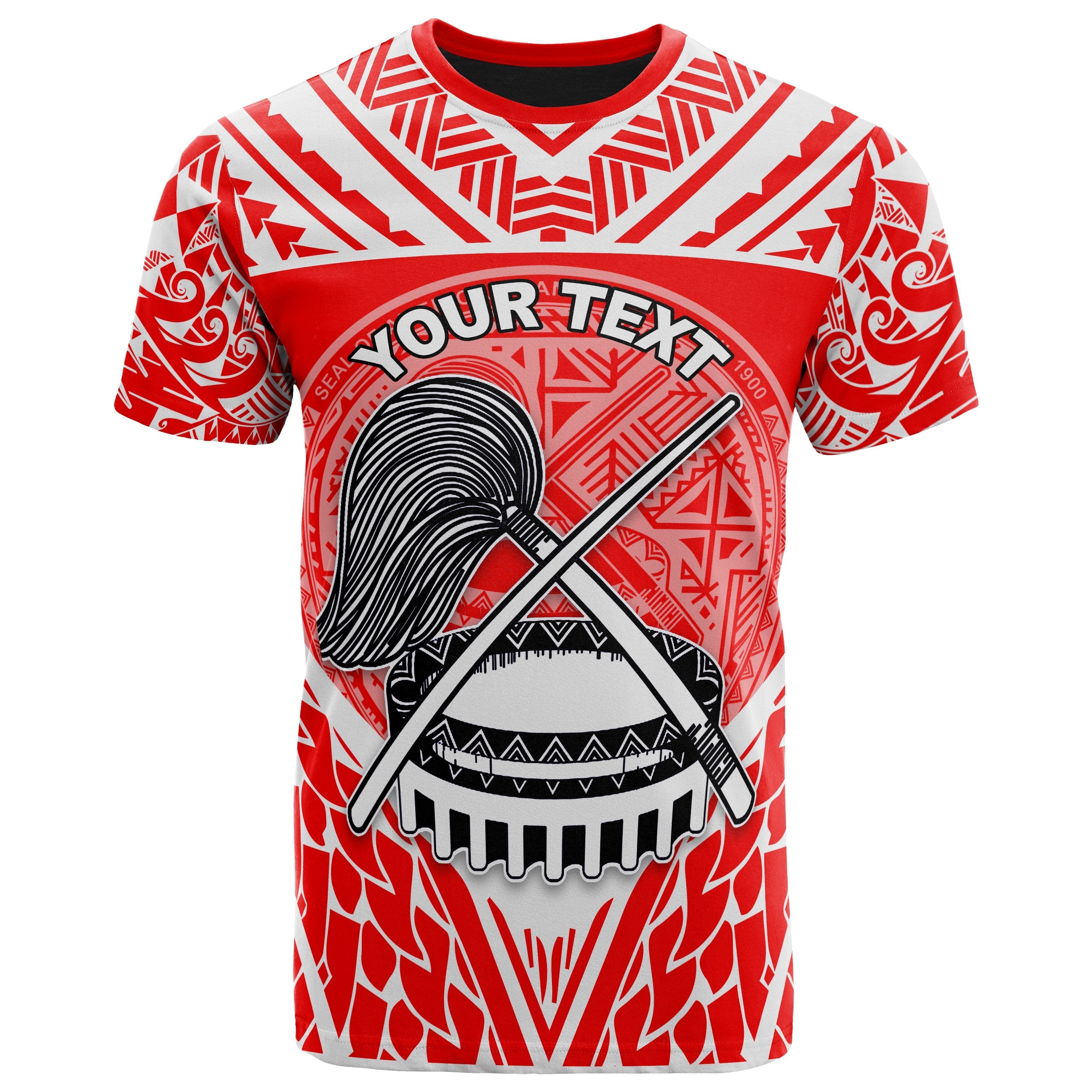 Vibe Hoodie American Samoa T shirt - Unique Eagle Feather Texture Red - Vibe Hoodie Shop