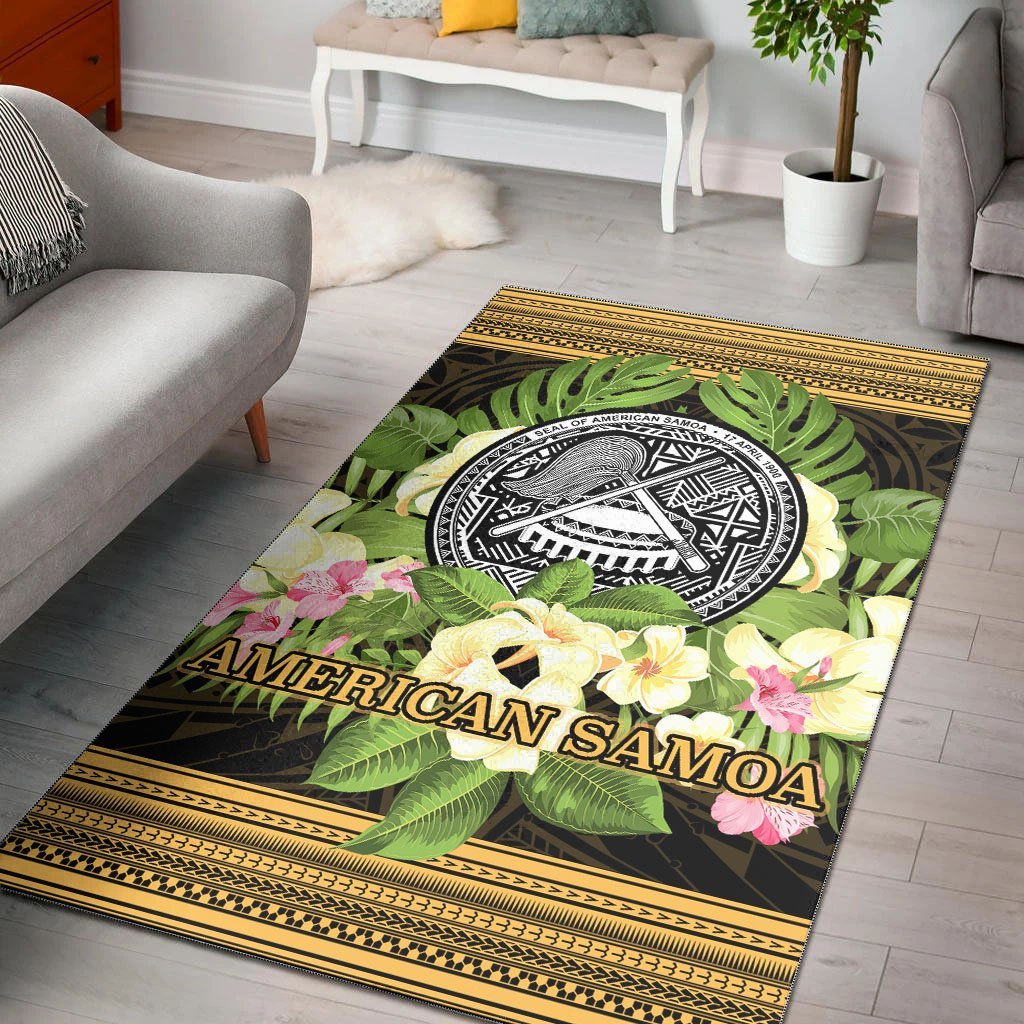 American Samoa Area Rug - Polynesian Gold Patterns Collection - Vibe Hoodie Shop