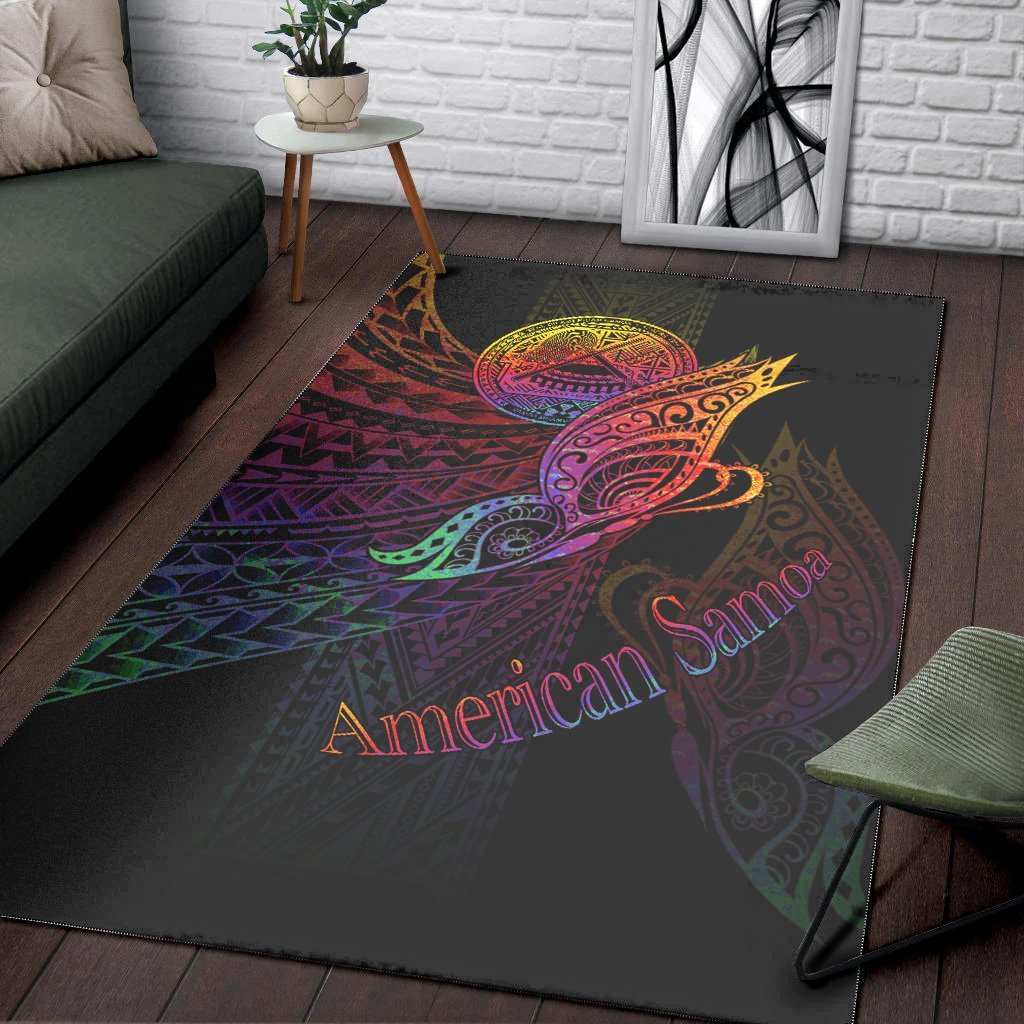 American Samoa Area Rug - Butterfly Polynesian Style - Vibe Hoodie Shop