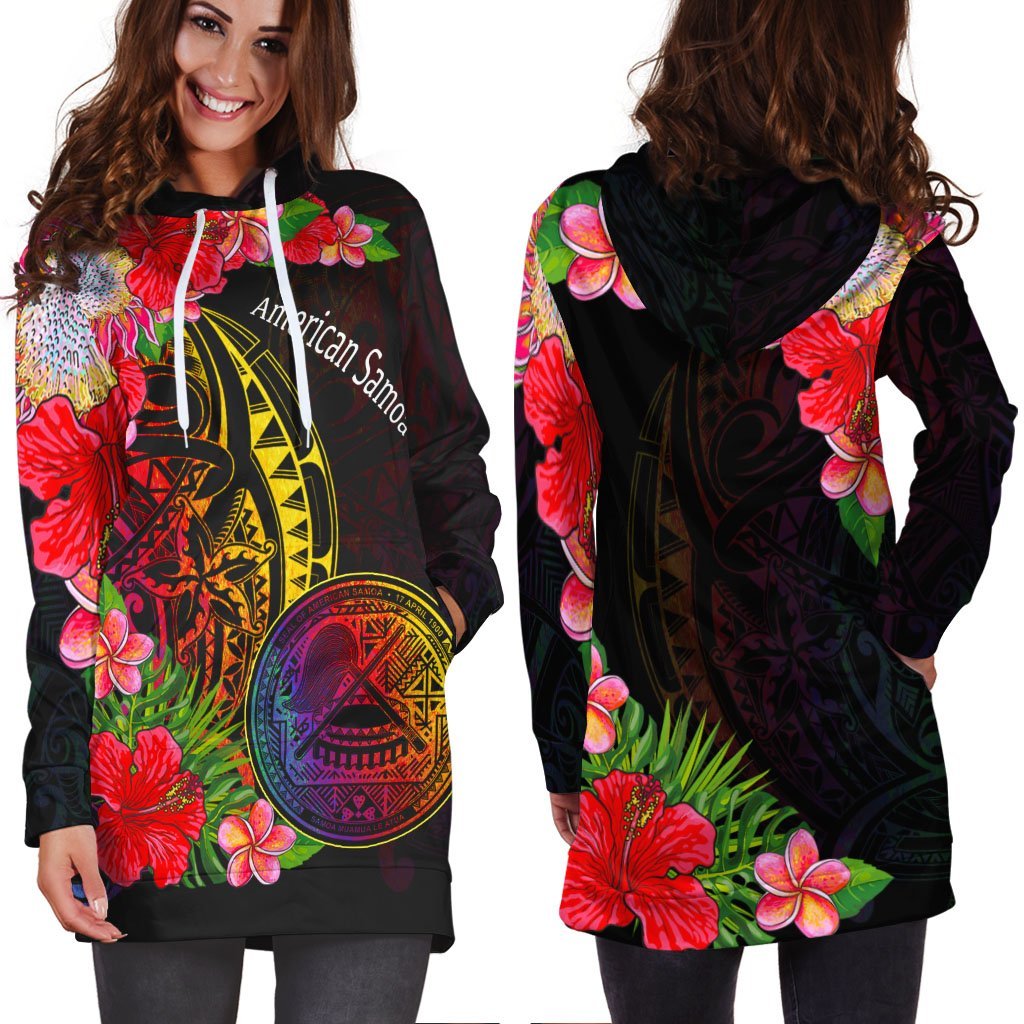 American Samoa Hoodie Dress - Tropical Hippie Style - Vibe Hoodie Shop