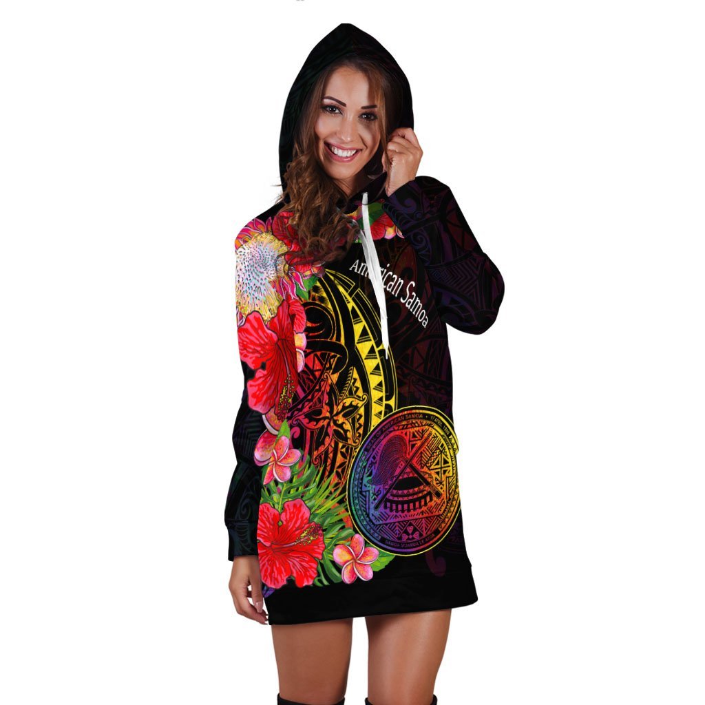 American Samoa Hoodie Dress - Tropical Hippie Style - Vibe Hoodie Shop