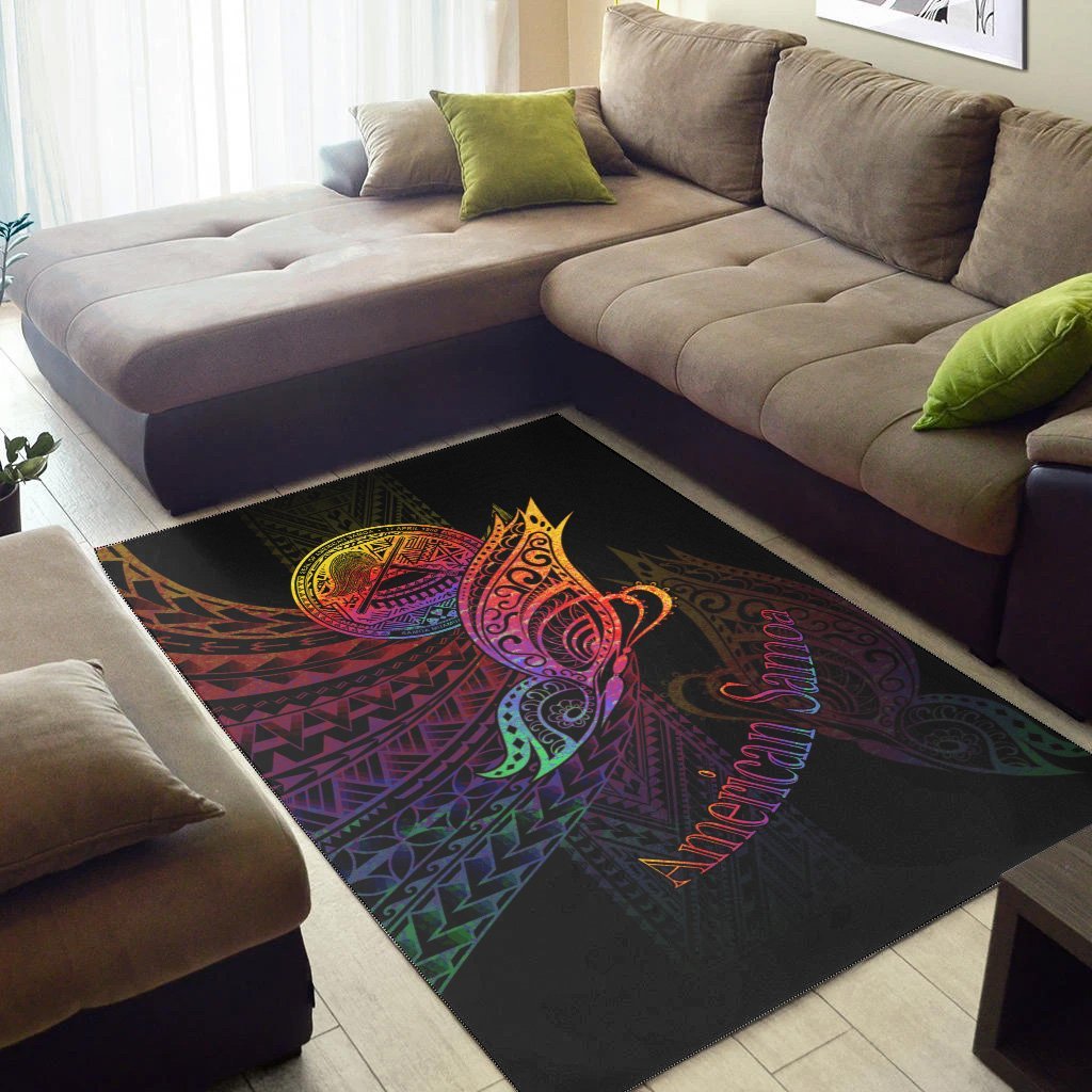 American Samoa Area Rug - Butterfly Polynesian Style - Vibe Hoodie Shop