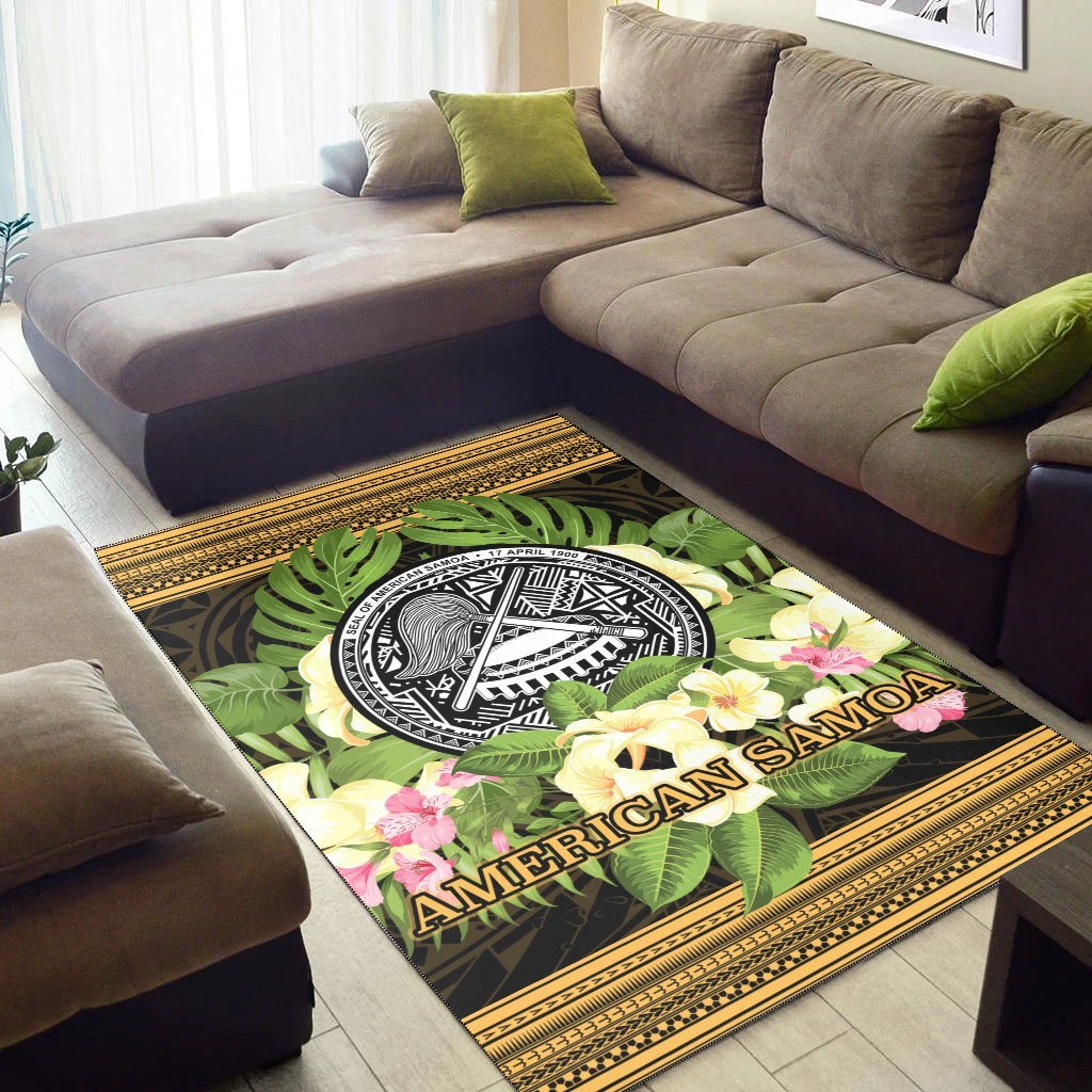 American Samoa Area Rug - Polynesian Gold Patterns Collection - Vibe Hoodie Shop