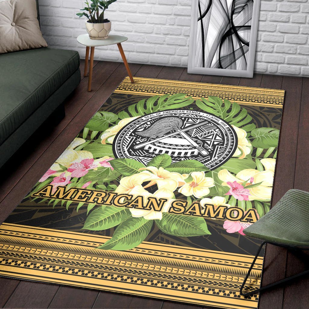 American Samoa Area Rug - Polynesian Gold Patterns Collection - Vibe Hoodie Shop