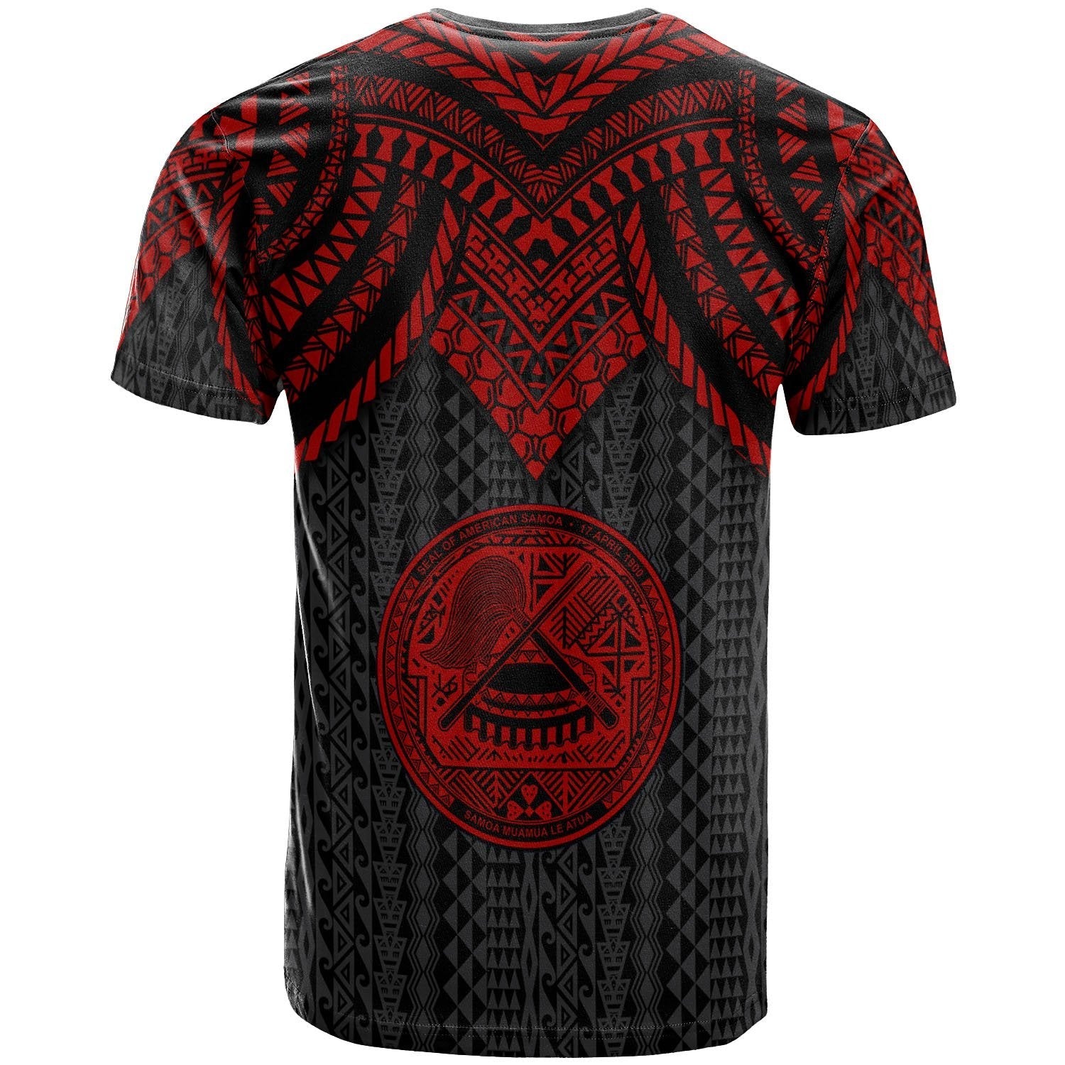 Vibe Hoodie American Samoa T shirt - Polynesian Armor Style Red - Vibe Hoodie Shop