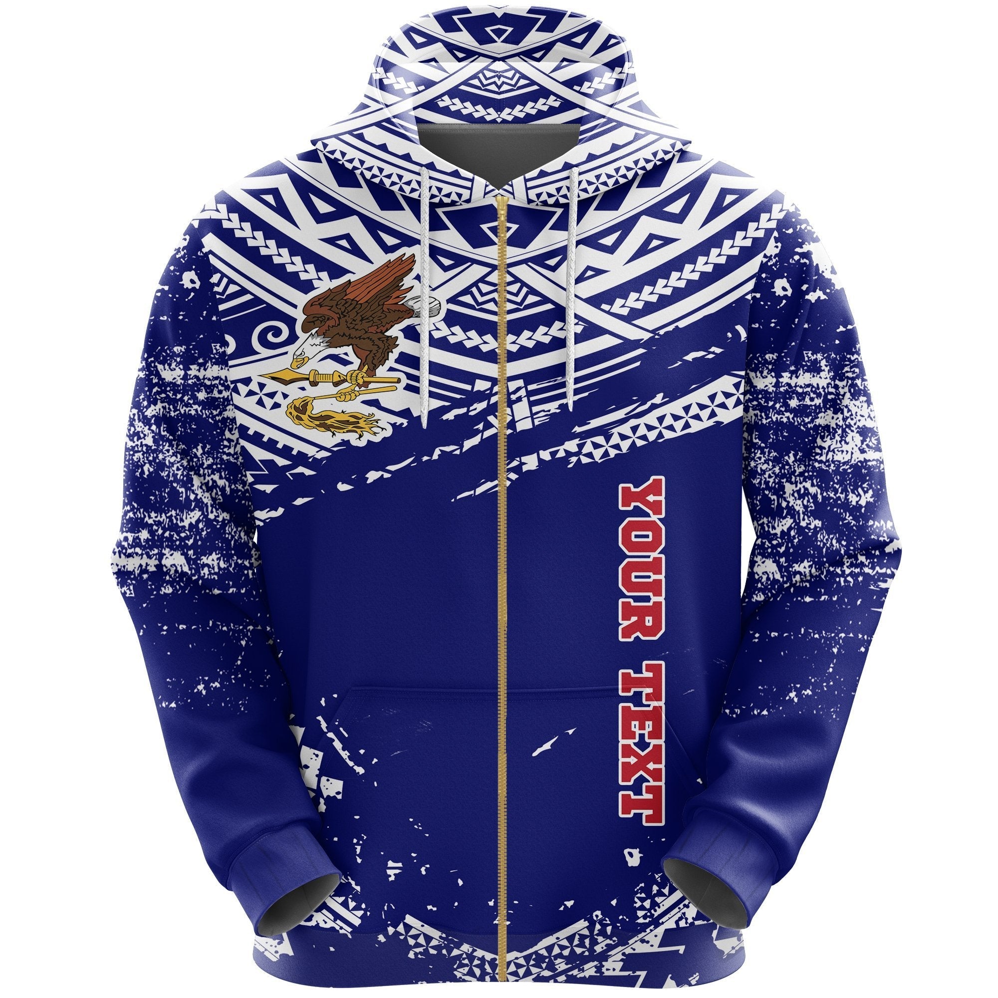 American Samoa Zip Hoodie Customized - Vibe Hoodie Shop