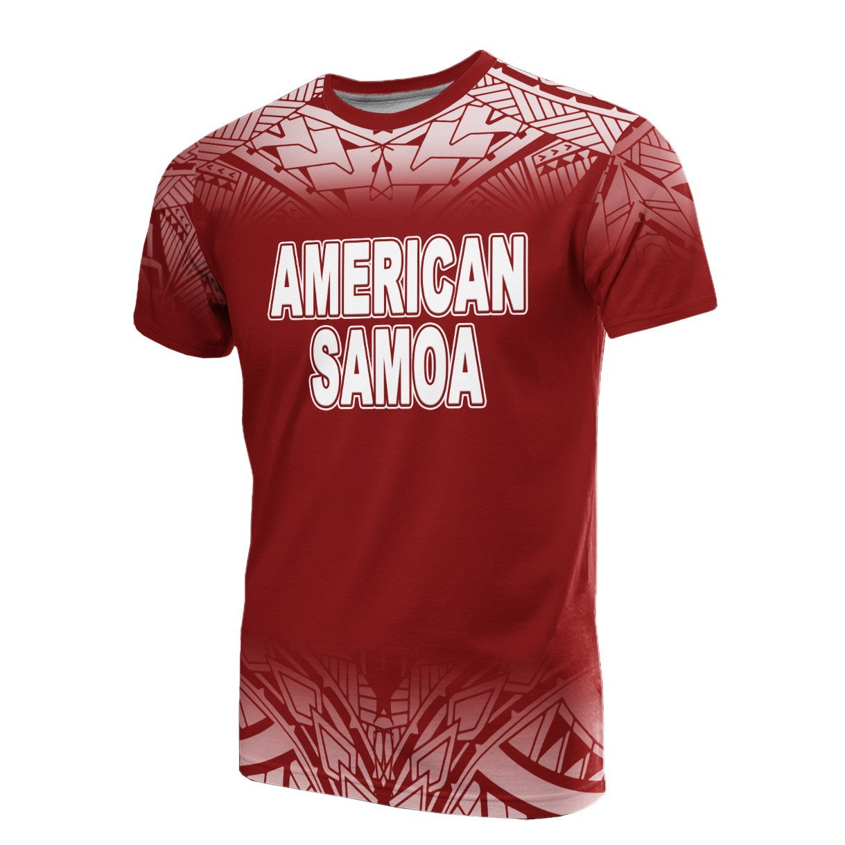 Vibe Hoodie American Samoa All Over T shirt - Fog Red - Vibe Hoodie Shop