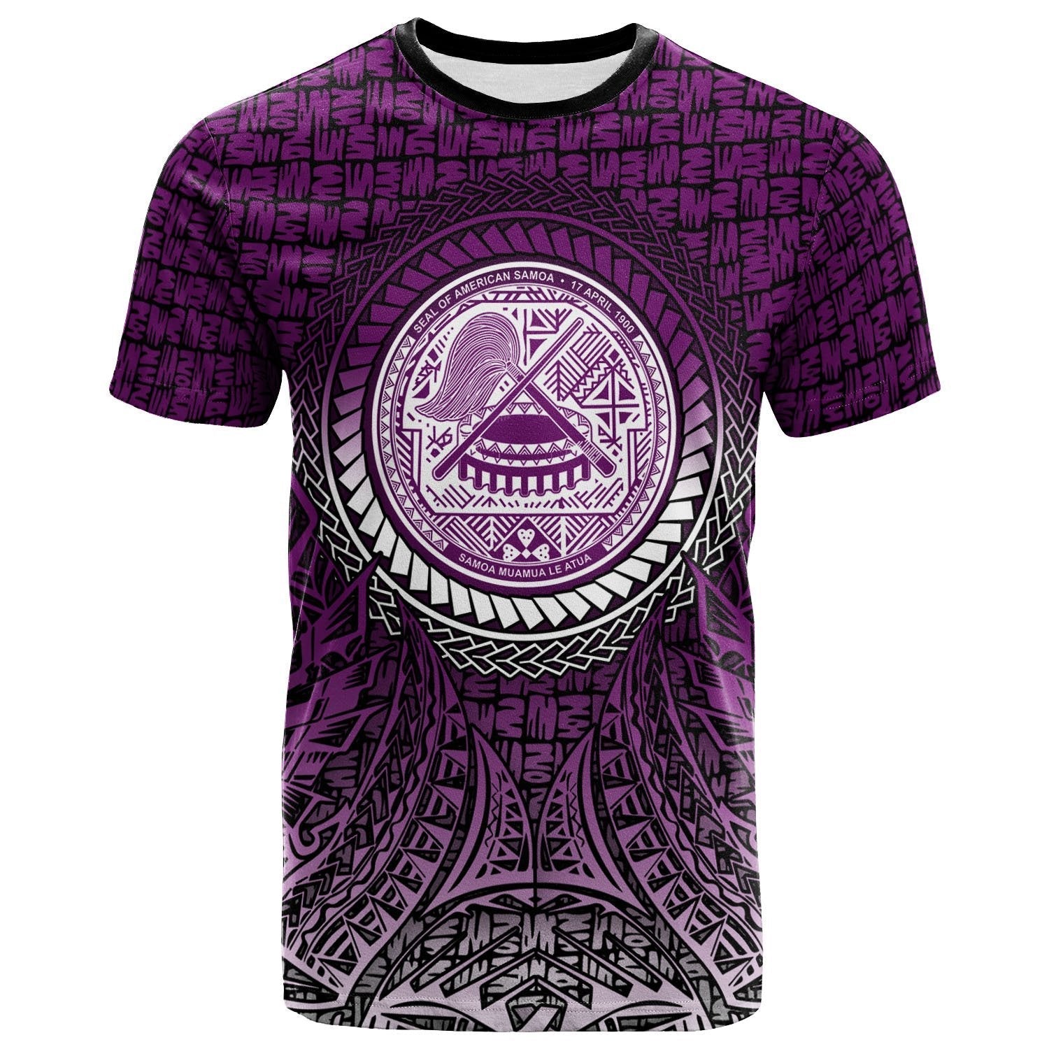 Vibe Hoodie American Samoa T shirt - Circle Pattern Purple - Vibe Hoodie Shop