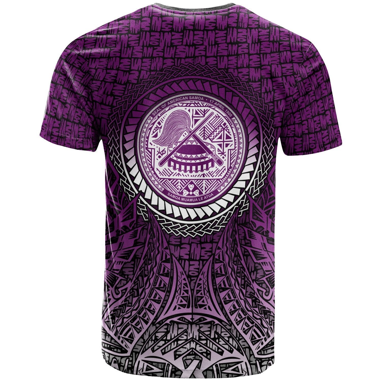 Vibe Hoodie American Samoa T shirt - Circle Pattern Purple - Vibe Hoodie Shop