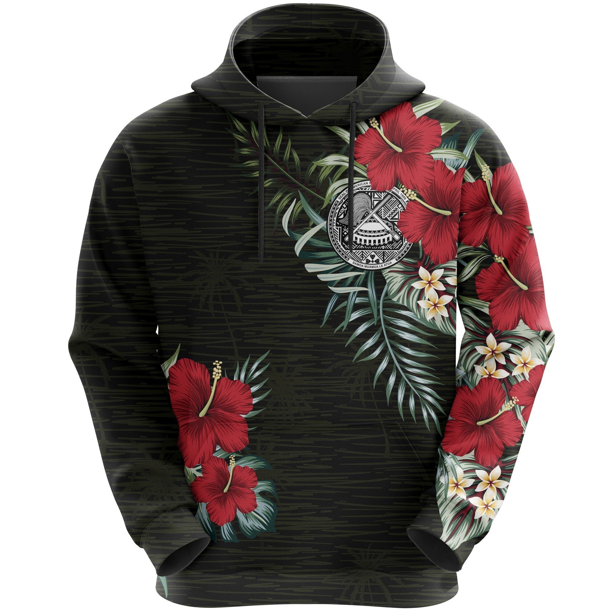 American Samoa Hibiscus Hoodie - Vibe Hoodie Shop