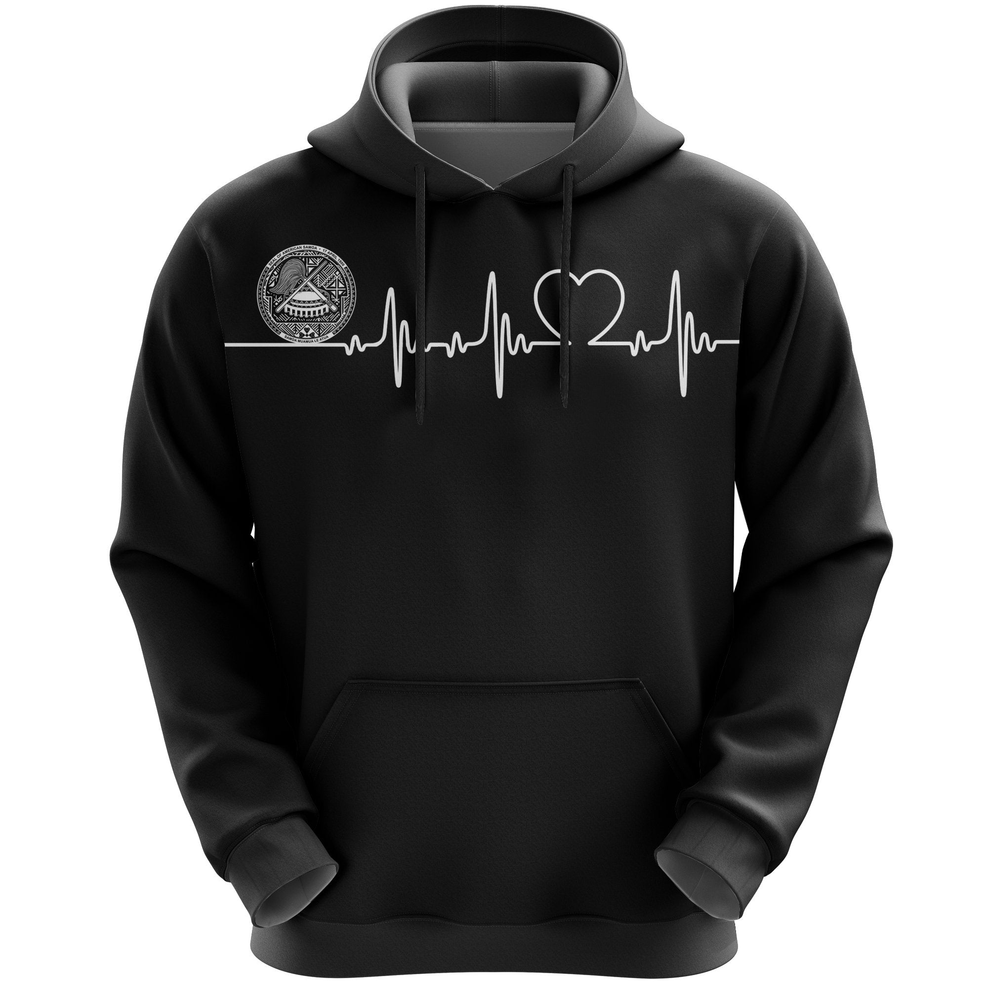 American Samoa Hoodie Heartbeat (Women's/Men's) - Vibe Hoodie Shop