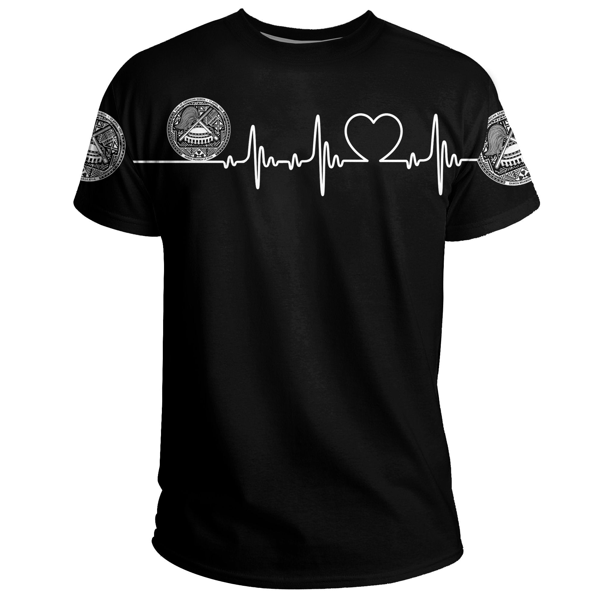 American Samoa T shirt Heartbeat (Women's/Men's) - Vibe Hoodie Shop