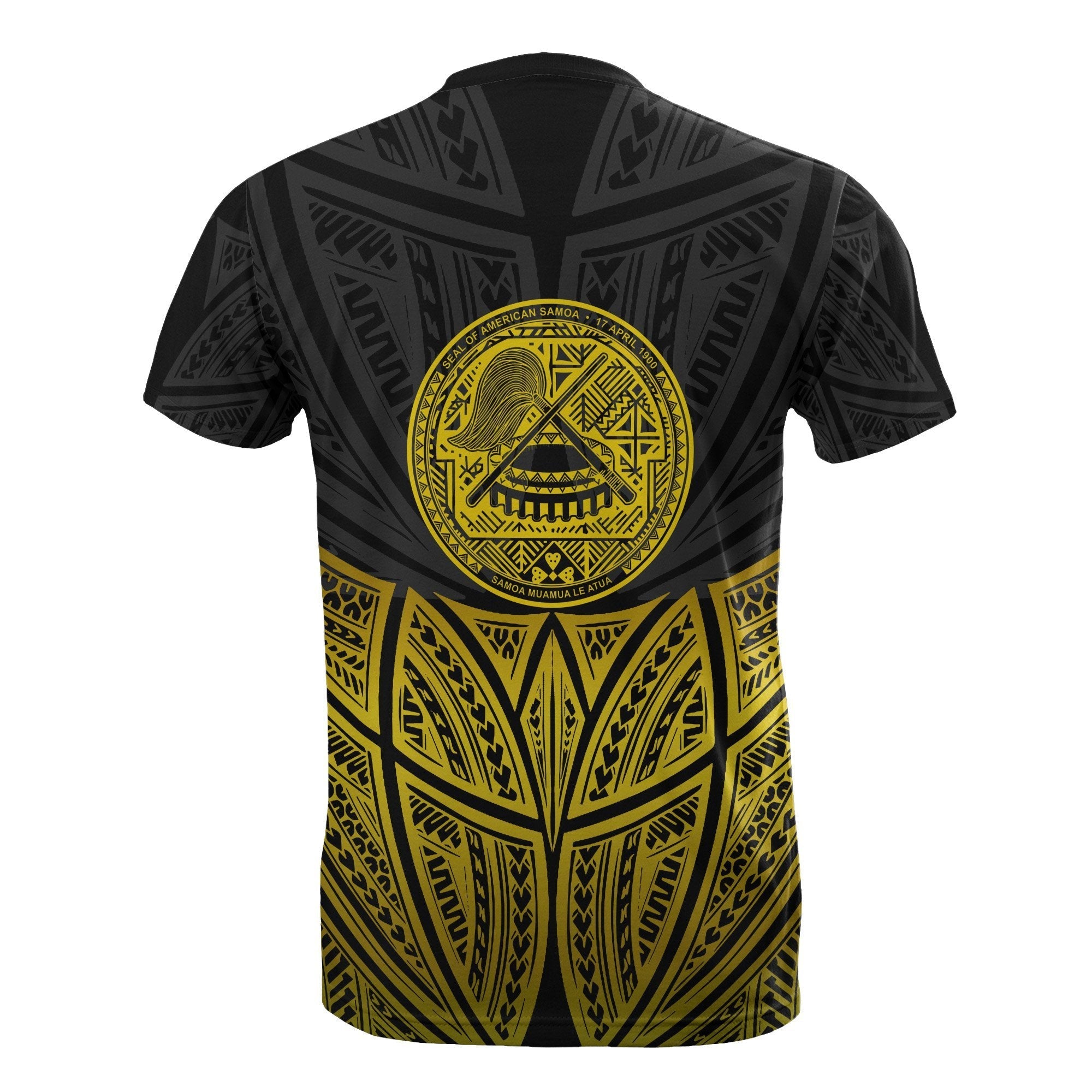 Vibe Hoodie American Samoa Polynesian Custom Personalised T shirt Gold Pride Map And Seal - Vibe Hoodie Shop