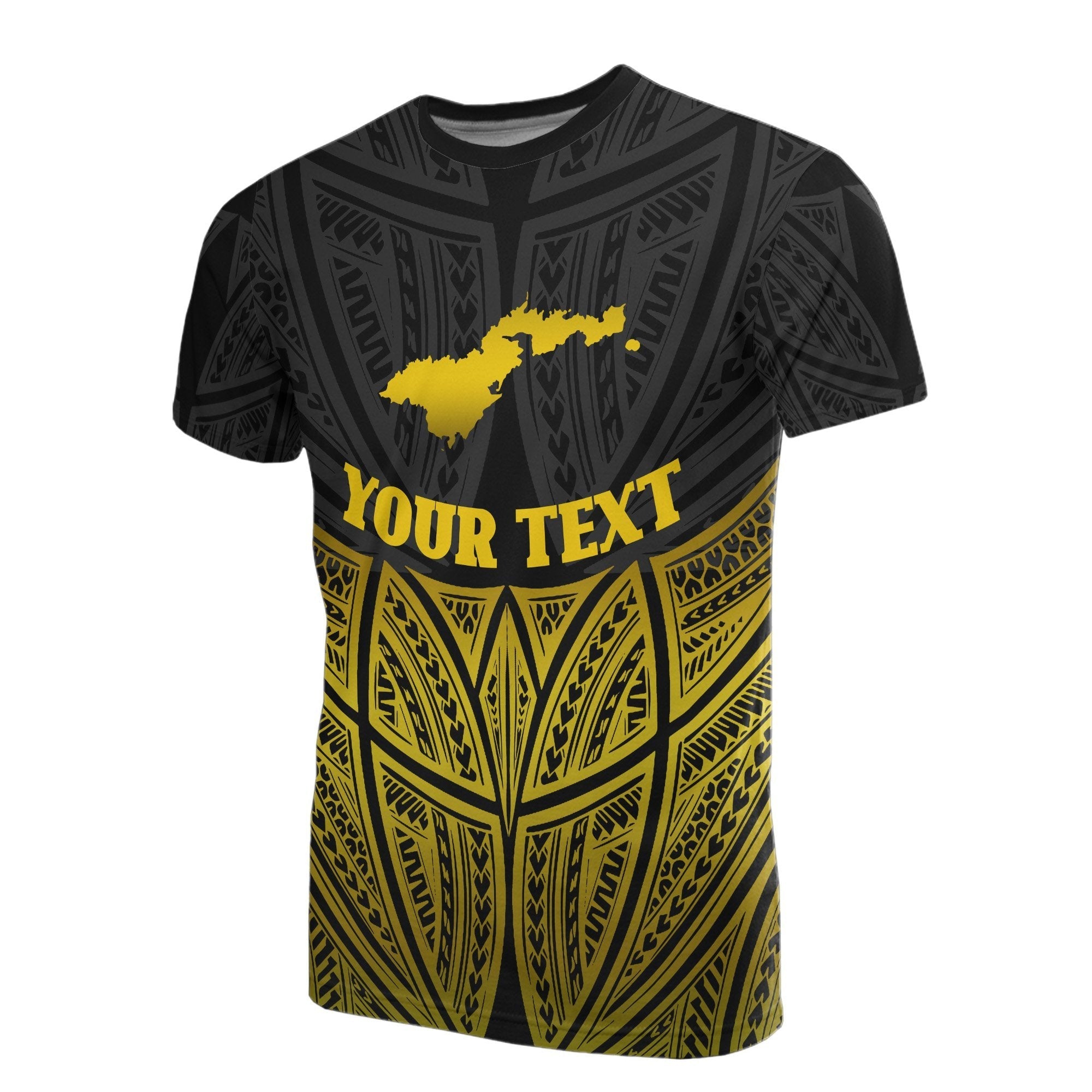 Vibe Hoodie American Samoa Polynesian Custom Personalised T shirt Gold Pride Map And Seal - Vibe Hoodie Shop