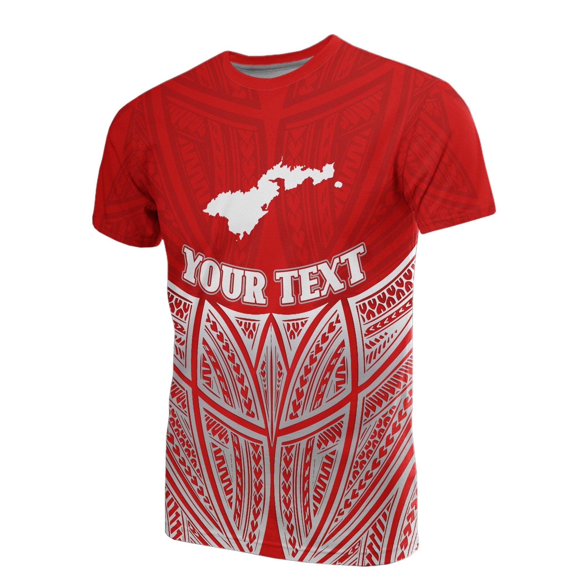 Vibe Hoodie American Samoa Polynesian Custom Personalised T shirt Red Pride Map And Seal - Vibe Hoodie Shop