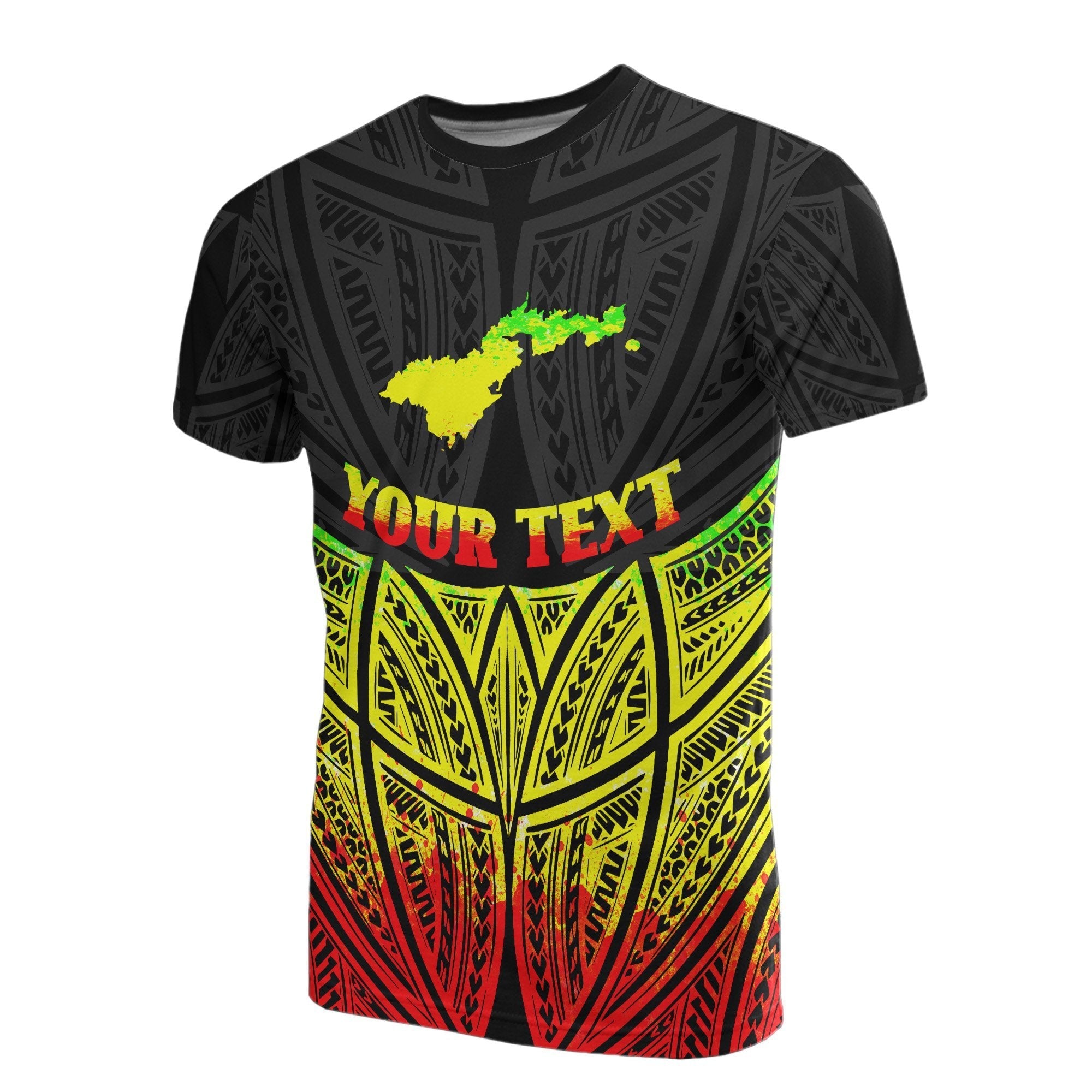 Vibe Hoodie American Samoa Polynesian Custom Personalised T shirt Reggae Pride Map And Seal - Vibe Hoodie Shop