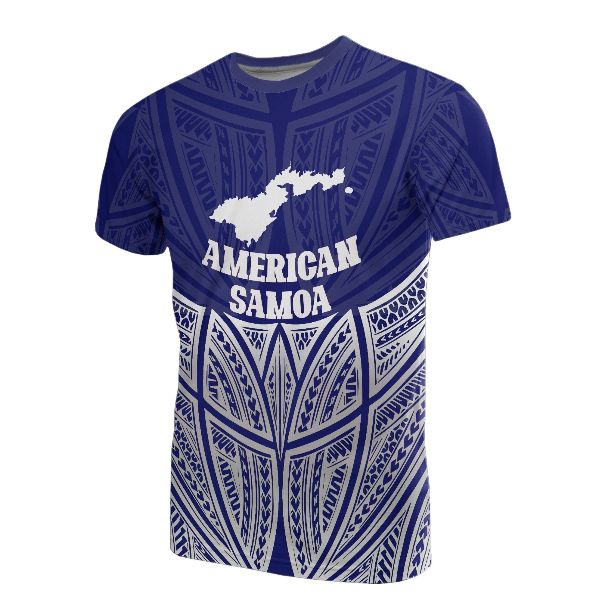 Vibe Hoodie American Samoa Polynesian T shirt Blue Pride Map And Seal - Vibe Hoodie Shop