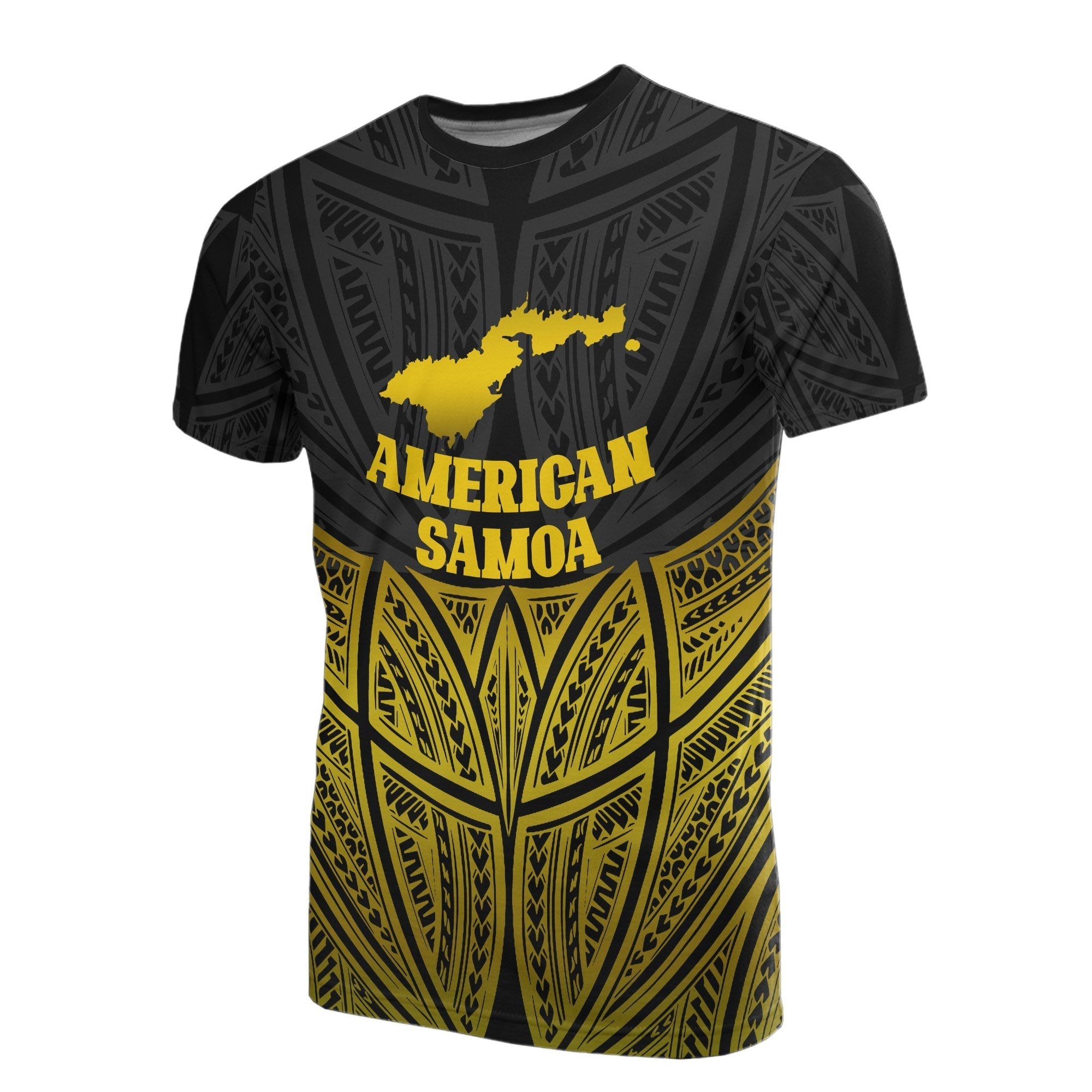 Vibe Hoodie American Samoa Polynesian T shirt Gold Pride Map And Seal - Vibe Hoodie Shop