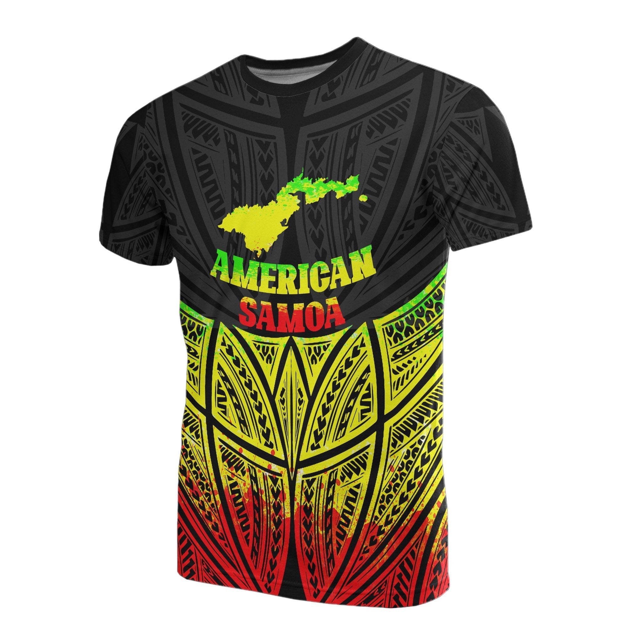 Vibe Hoodie American Samoa Polynesian T shirt Reggae Pride Map And Seal - Vibe Hoodie Shop