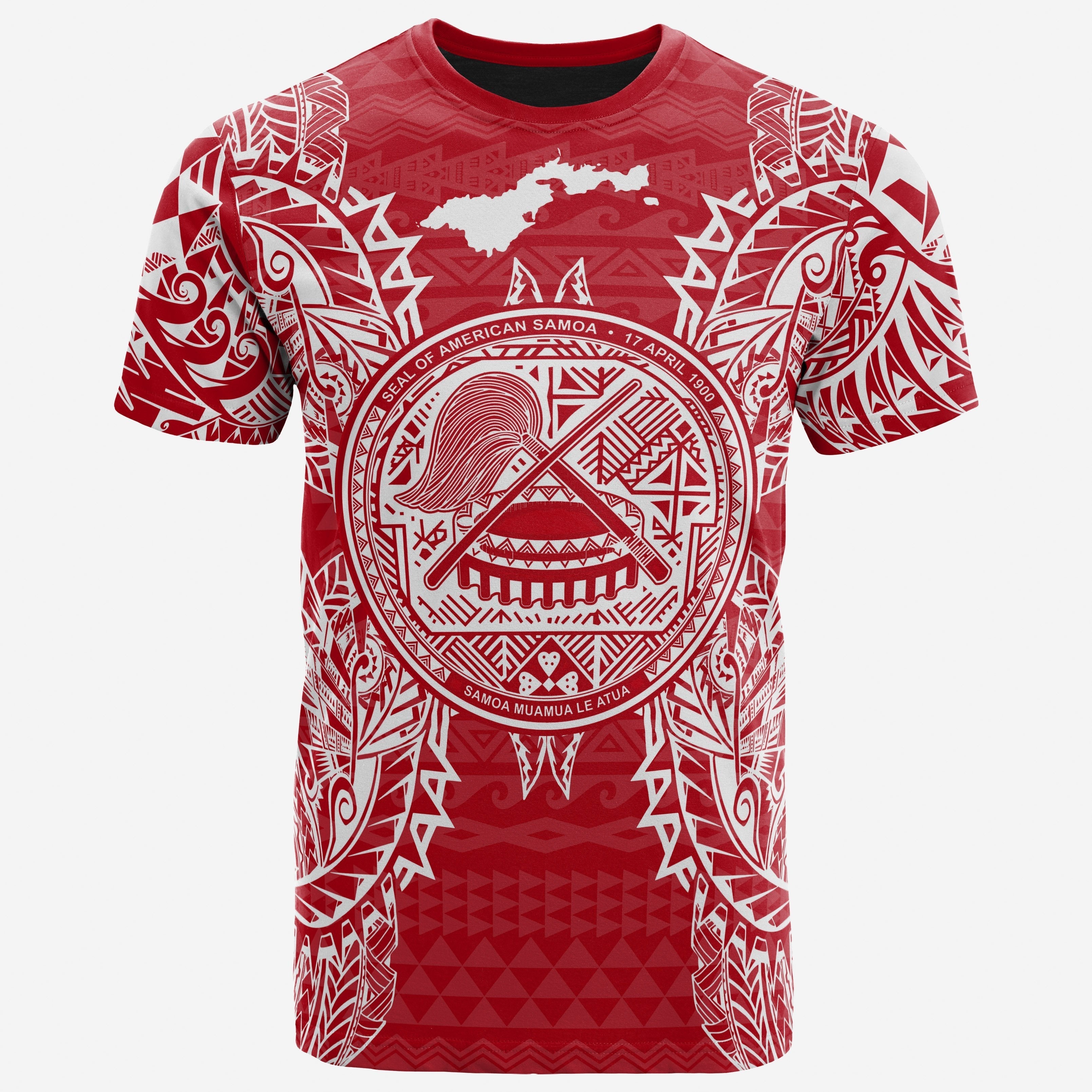 Vibe Hoodie American Samoa All T shirt - Samoa Coat Of Arms Map Polynesian Tattoo Red White - Vibe Hoodie Shop