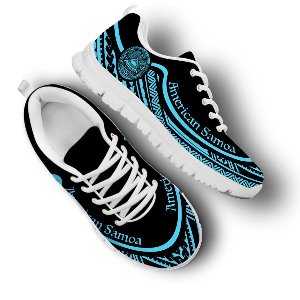 American Samoa Wave Sneakers Blue Color - Vibe Hoodie Shop