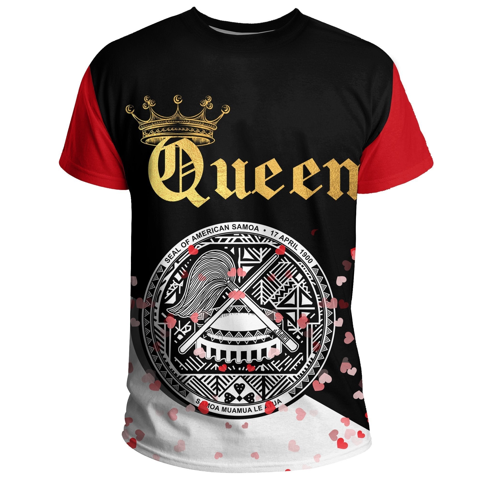 American Samoa T shirt Queen - Valentine Couple - Vibe Hoodie Shop