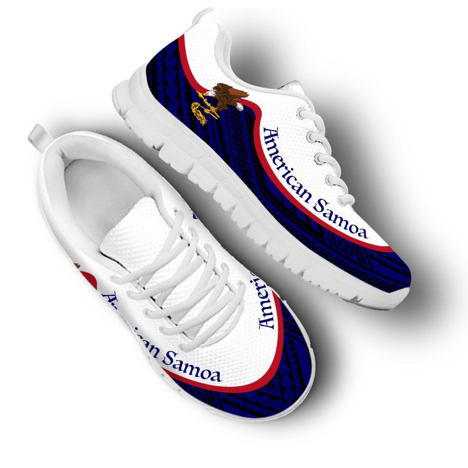 American Samoa Wave Sneakers Flag Color - Vibe Hoodie Shop