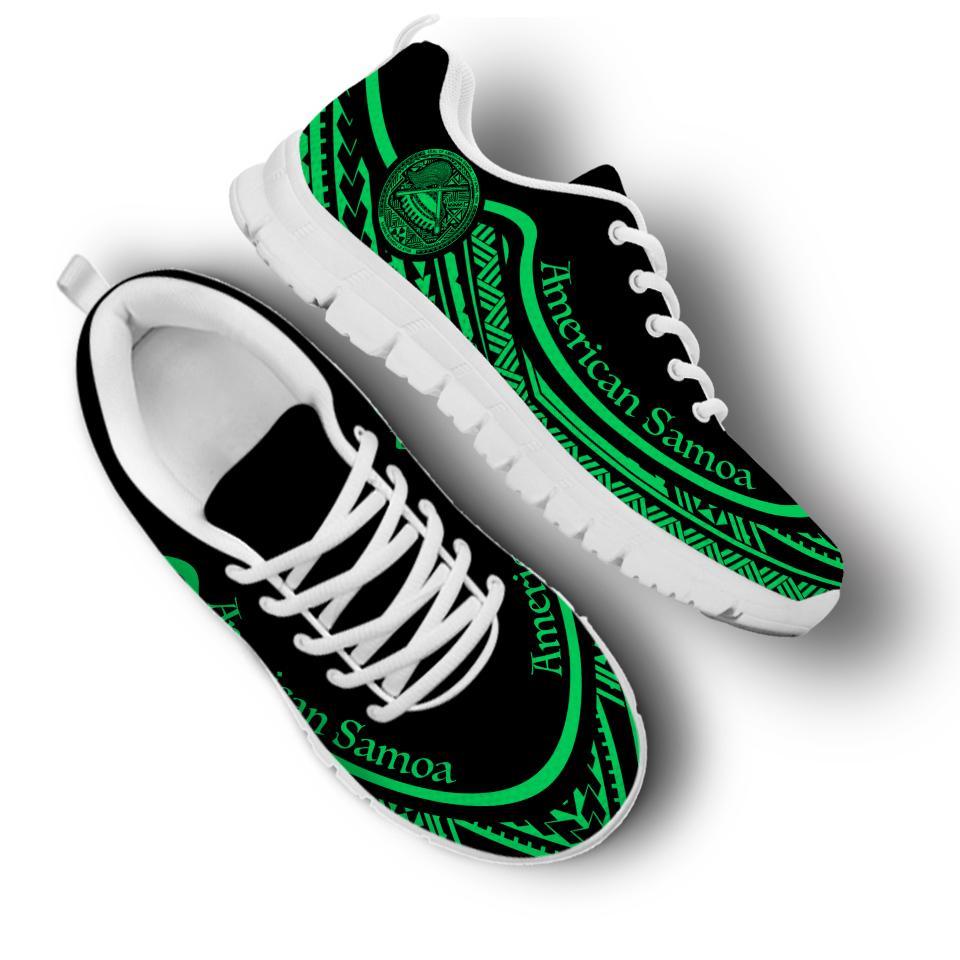 American Samoa Wave Sneakers Green Color - Vibe Hoodie Shop