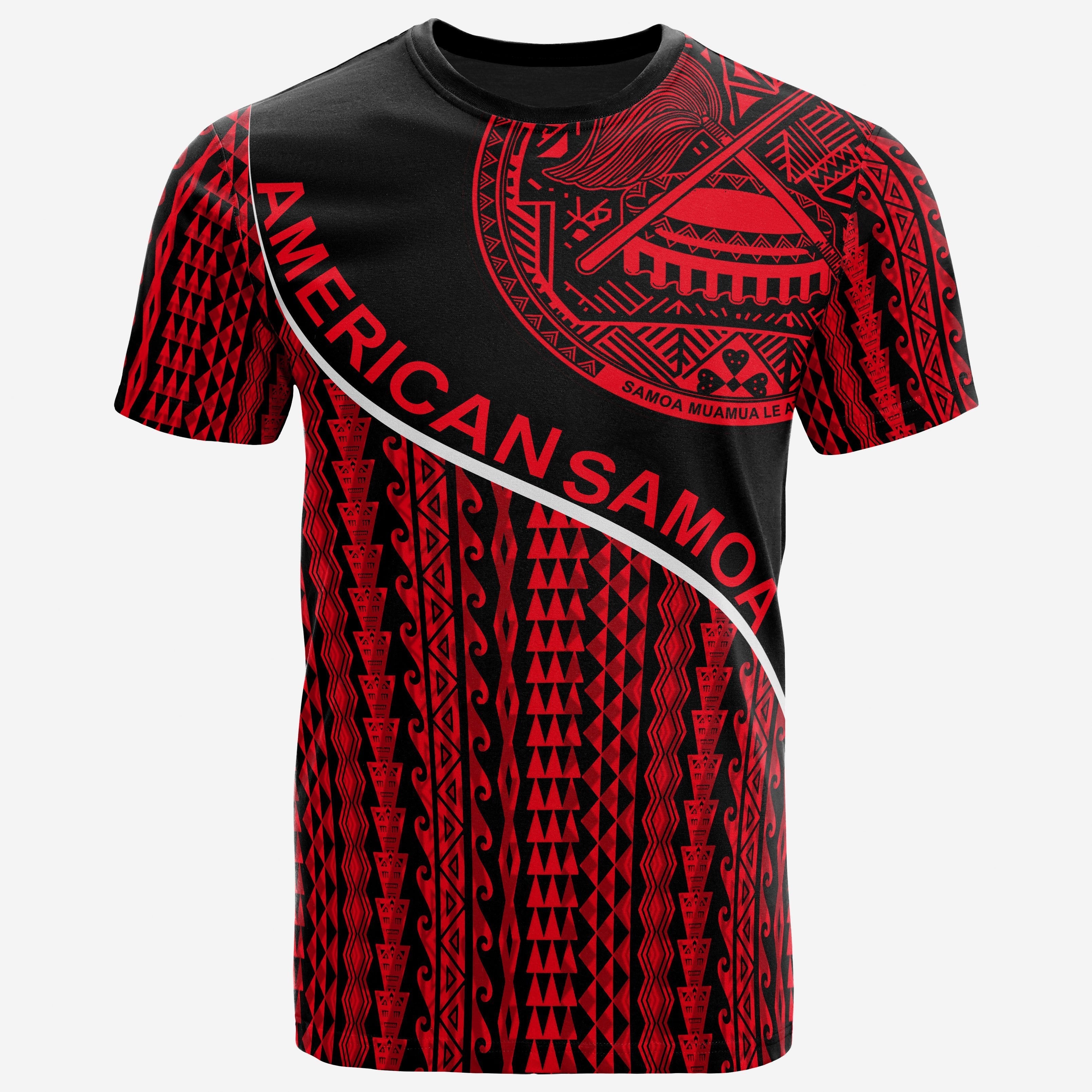 Vibe Hoodie American Samoa T shirt - American Samoa Seal Polynesian Tribal Red Style - Vibe Hoodie Shop