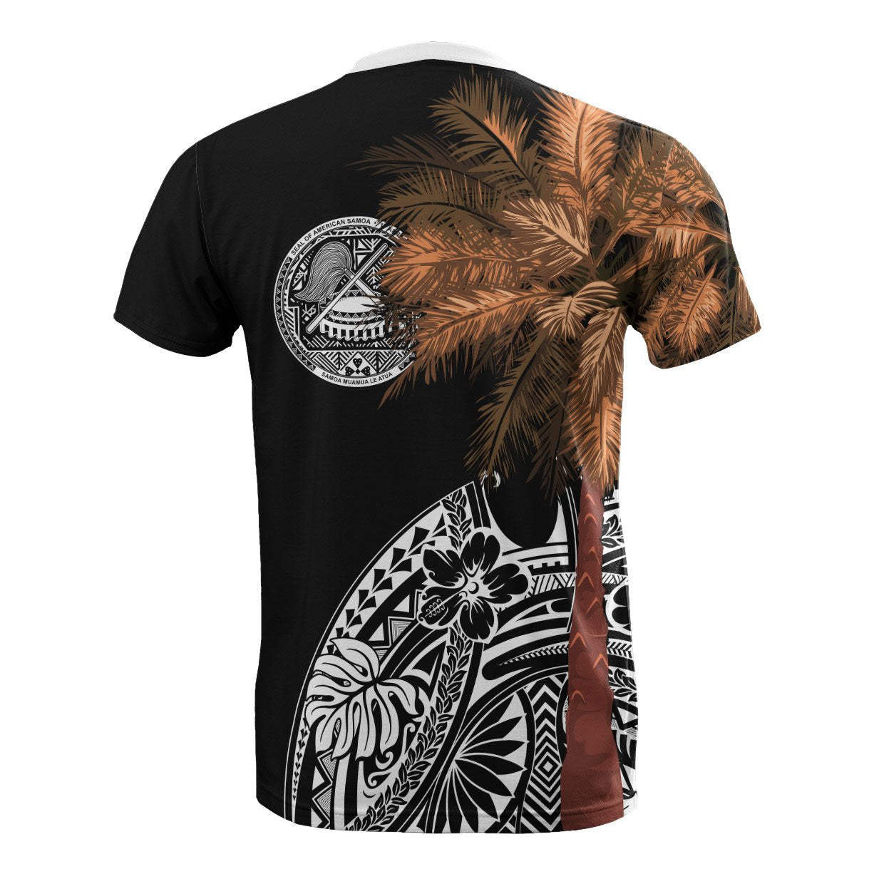 Vibe Hoodie American Samoa All T shirt - Polynesian Palm Tree Black - Vibe Hoodie Shop
