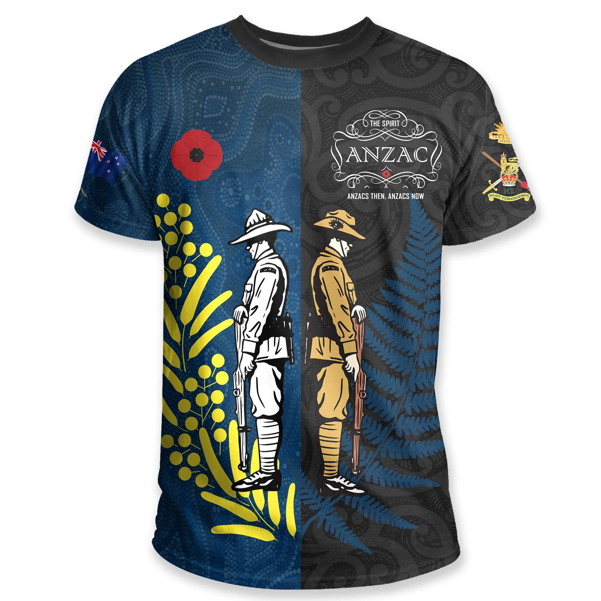 ANZAC Spirit T shirt, Lest We ForgeT shirt - Blue - Vibe Hoodie Shop