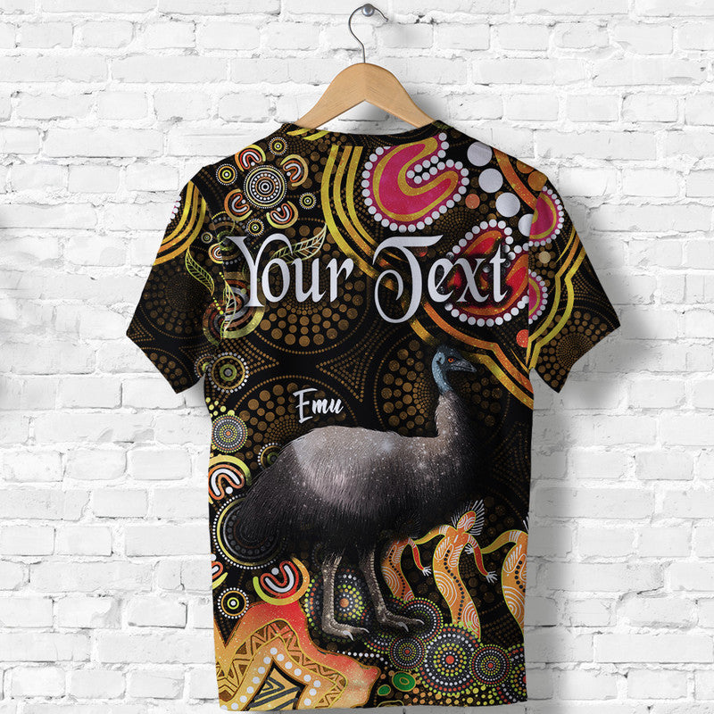 (Custom Personalised) Australian Astrology T Shirt Aquarius Emu Glider Zodiac Aboriginal Vibes - Gold - Vibe Hoodie Shop