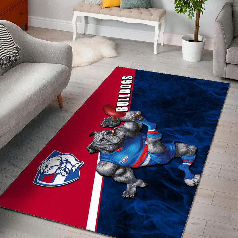 AFL Area Rug- Bulldogs Fire Style - Vibe Hoodie Shop