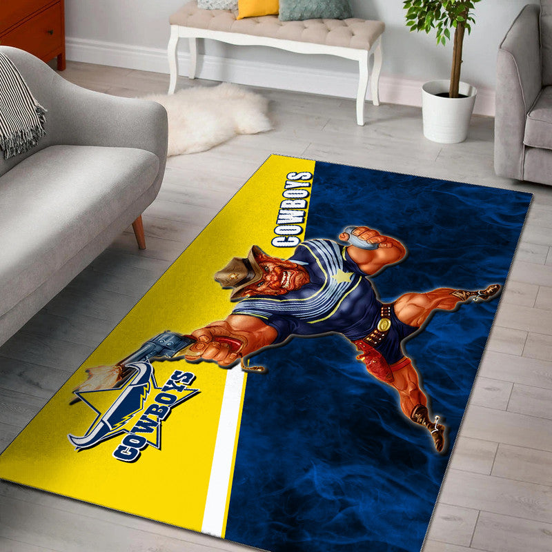 NRL Area Rug- Cowboys Fire Style - Vibe Hoodie Shop